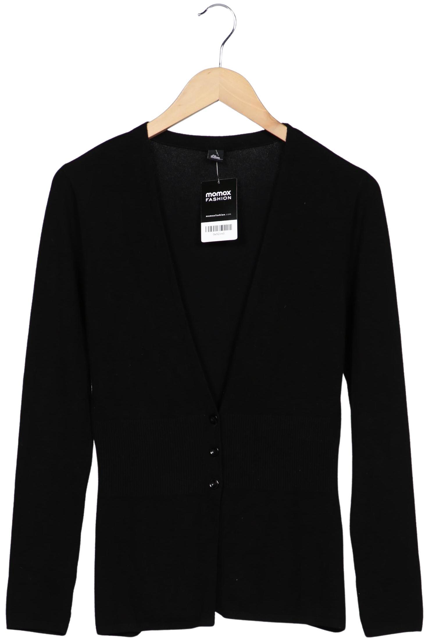 

s.Oliver Damen Strickjacke, schwarz, Gr. 36