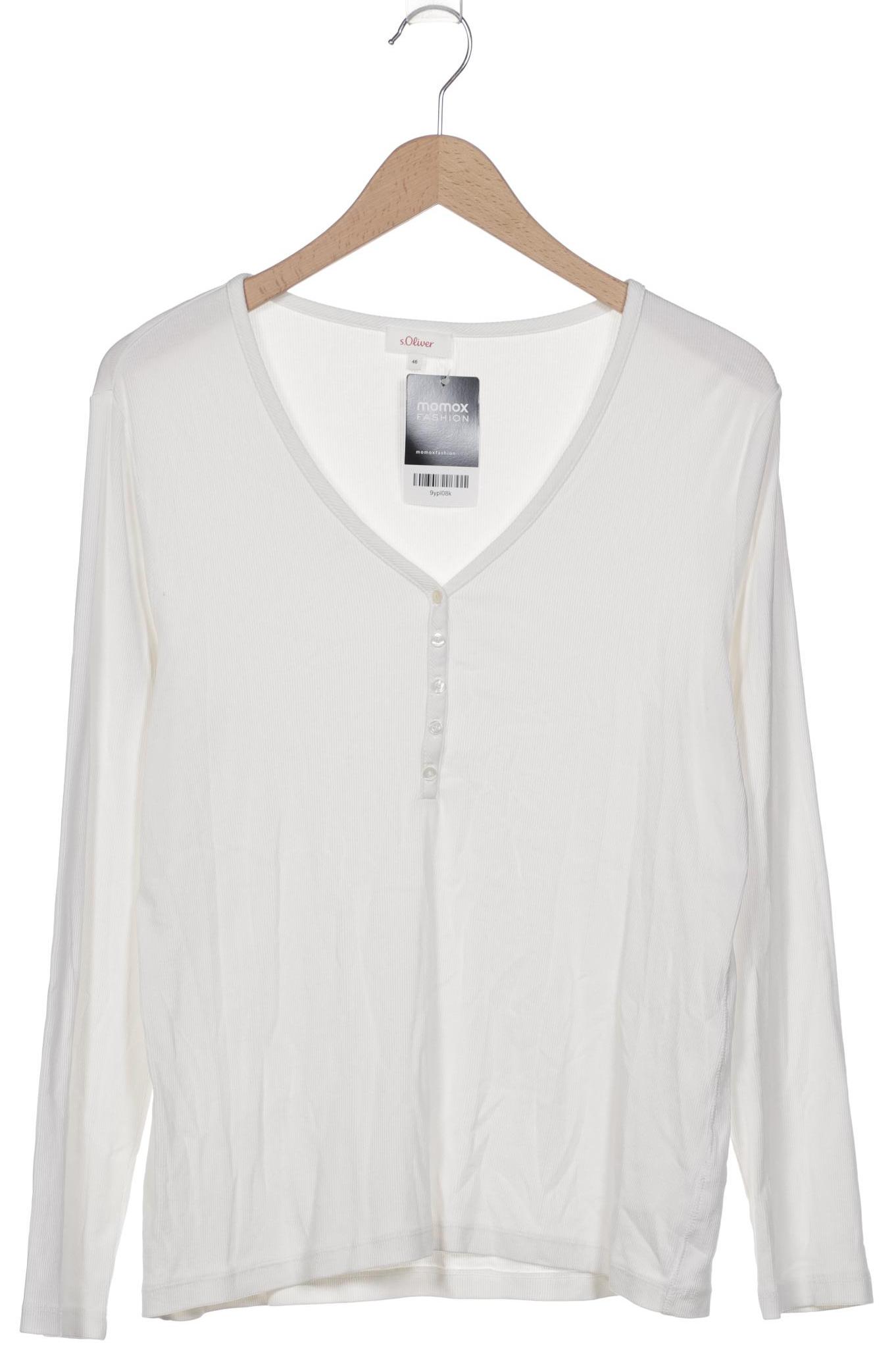 

s.Oliver Damen Langarmshirt, weiß, Gr. 46
