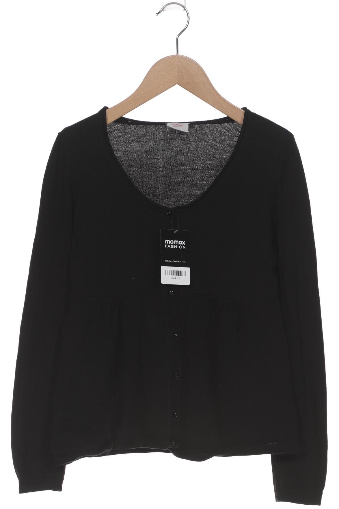 

s.Oliver Damen Strickjacke, schwarz, Gr. 38