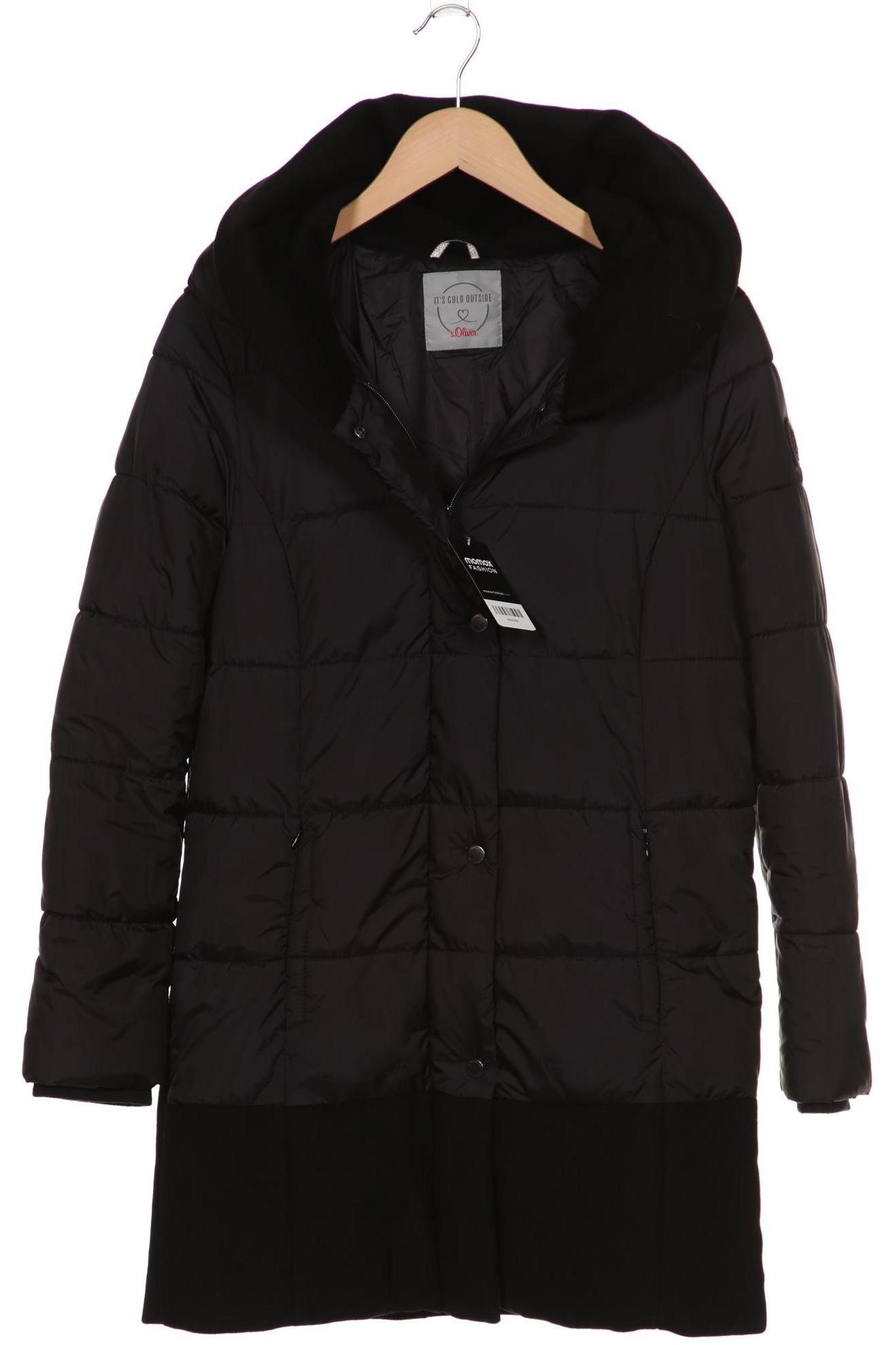 

s.Oliver Damen Mantel, schwarz, Gr. 38