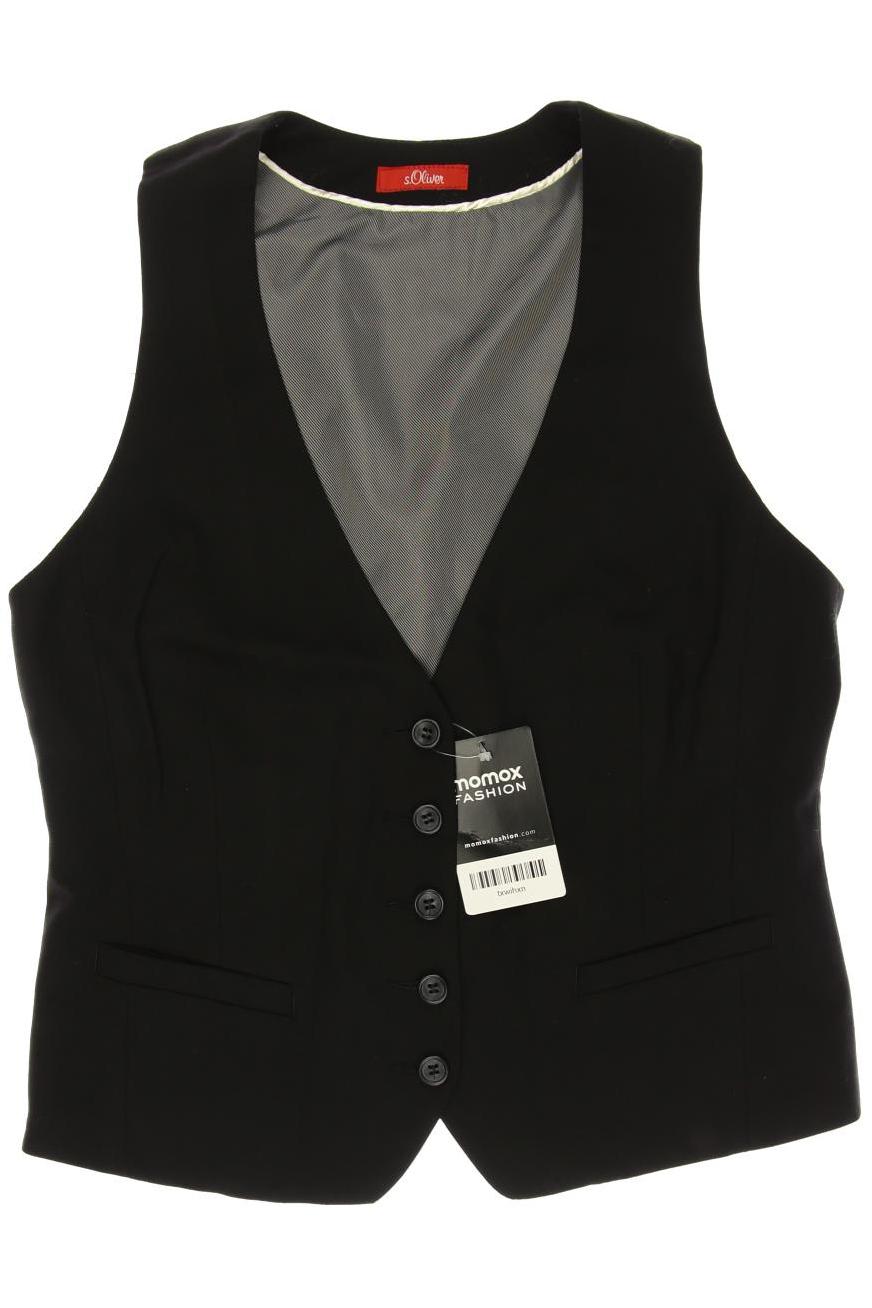 

s.Oliver Damen Weste, schwarz, Gr. 36