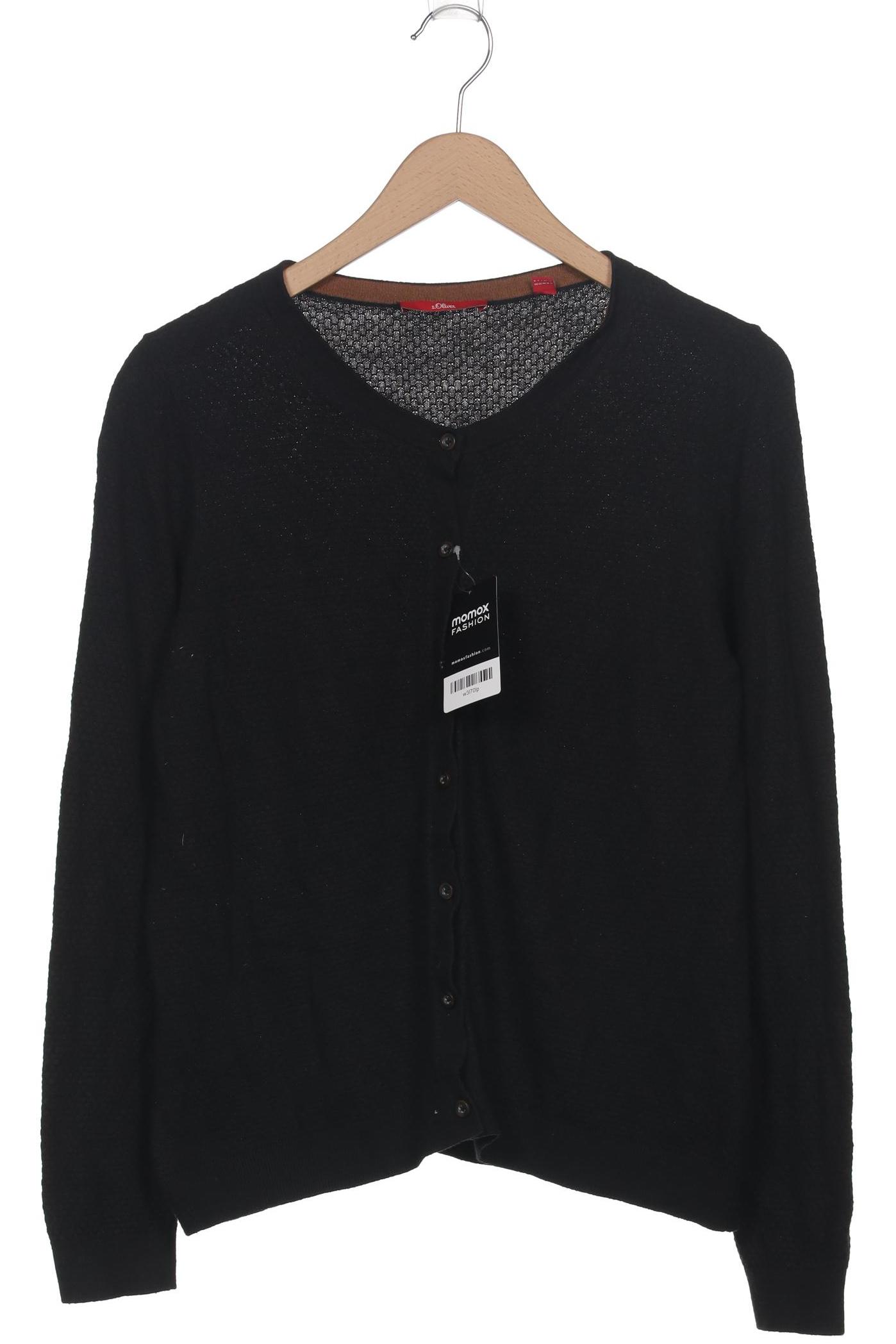 

s.Oliver Damen Strickjacke, schwarz, Gr. 40