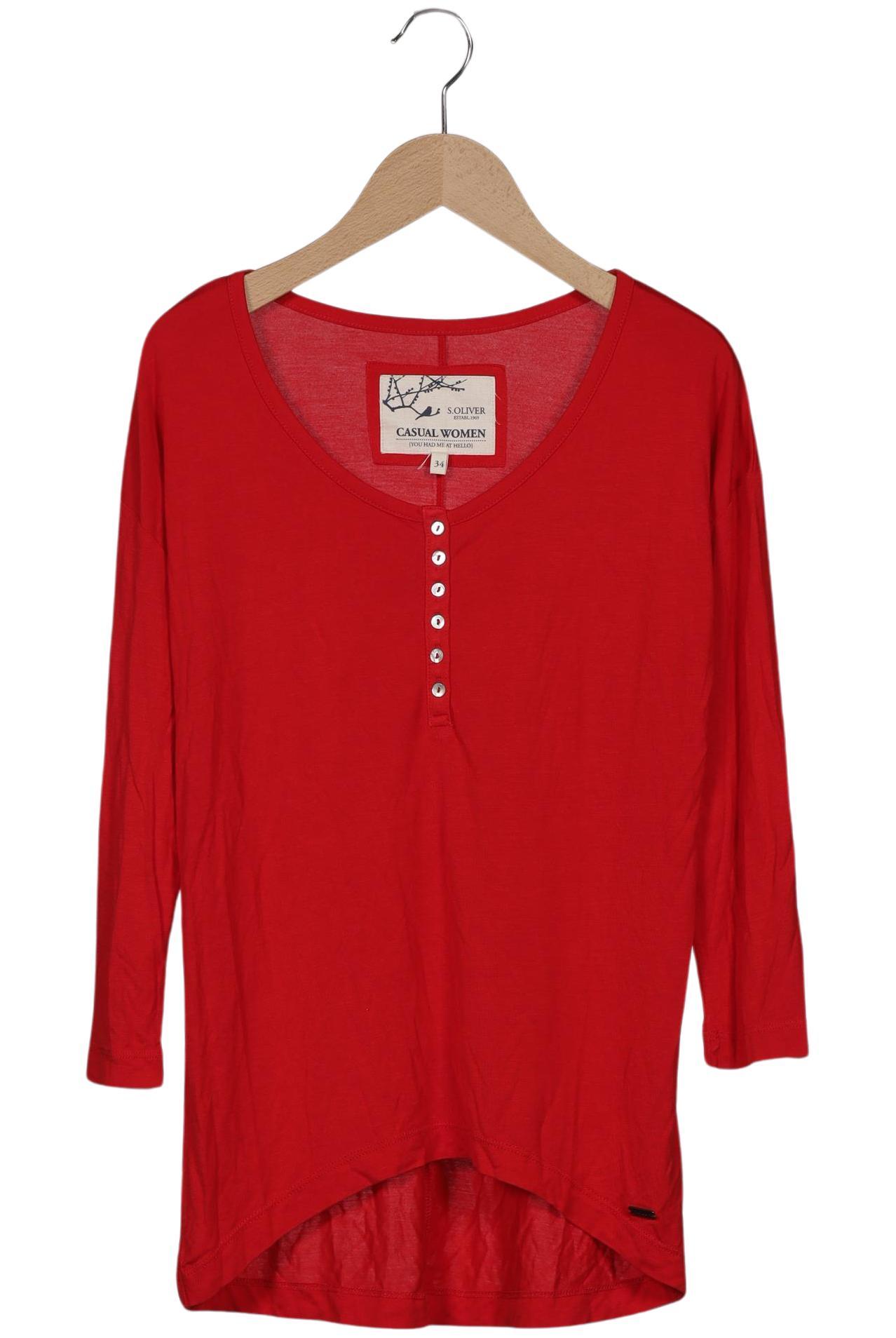 

s.Oliver Damen Langarmshirt, rot, Gr. 34