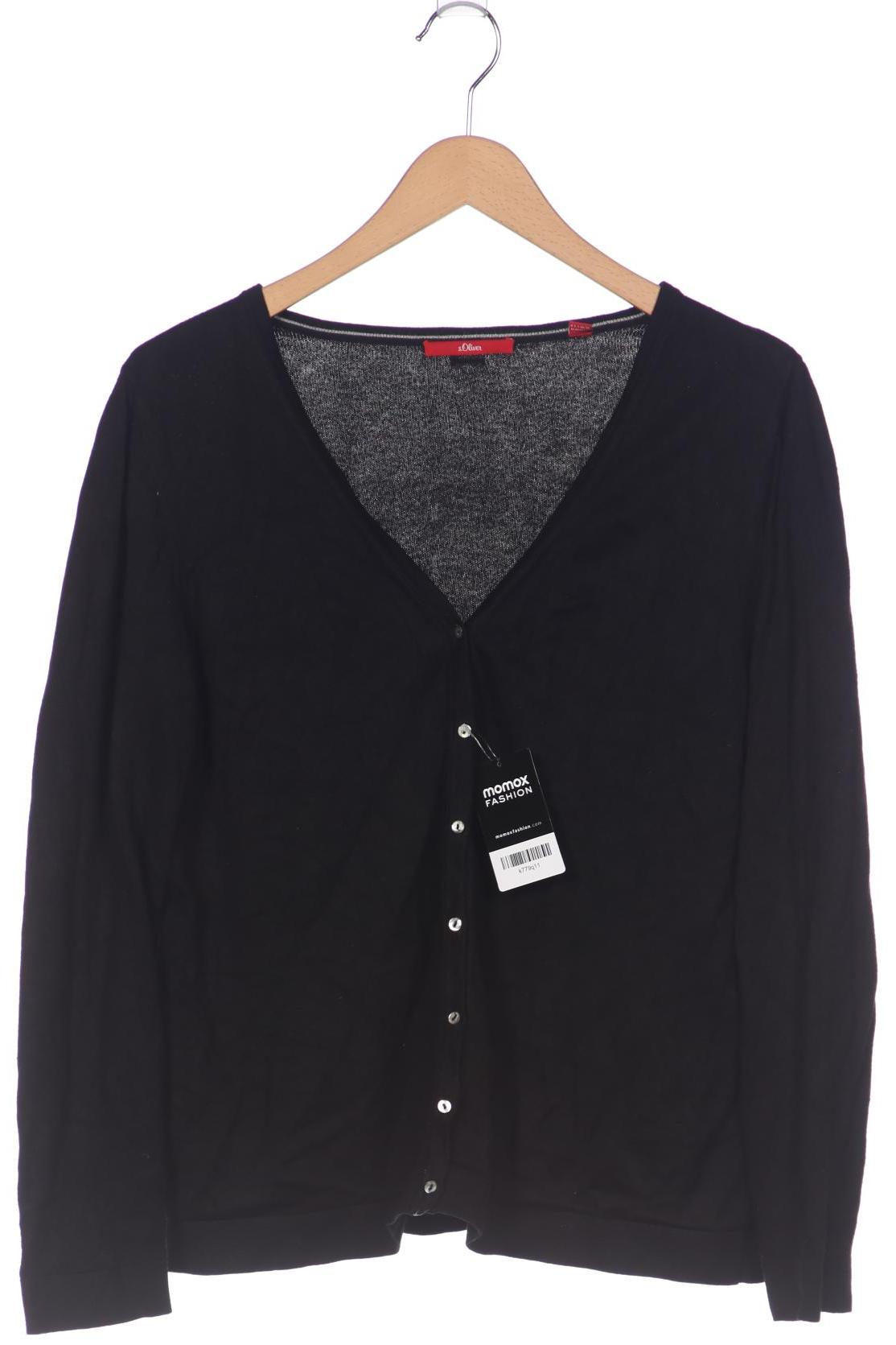 

s.Oliver Damen Strickjacke, schwarz, Gr. 46
