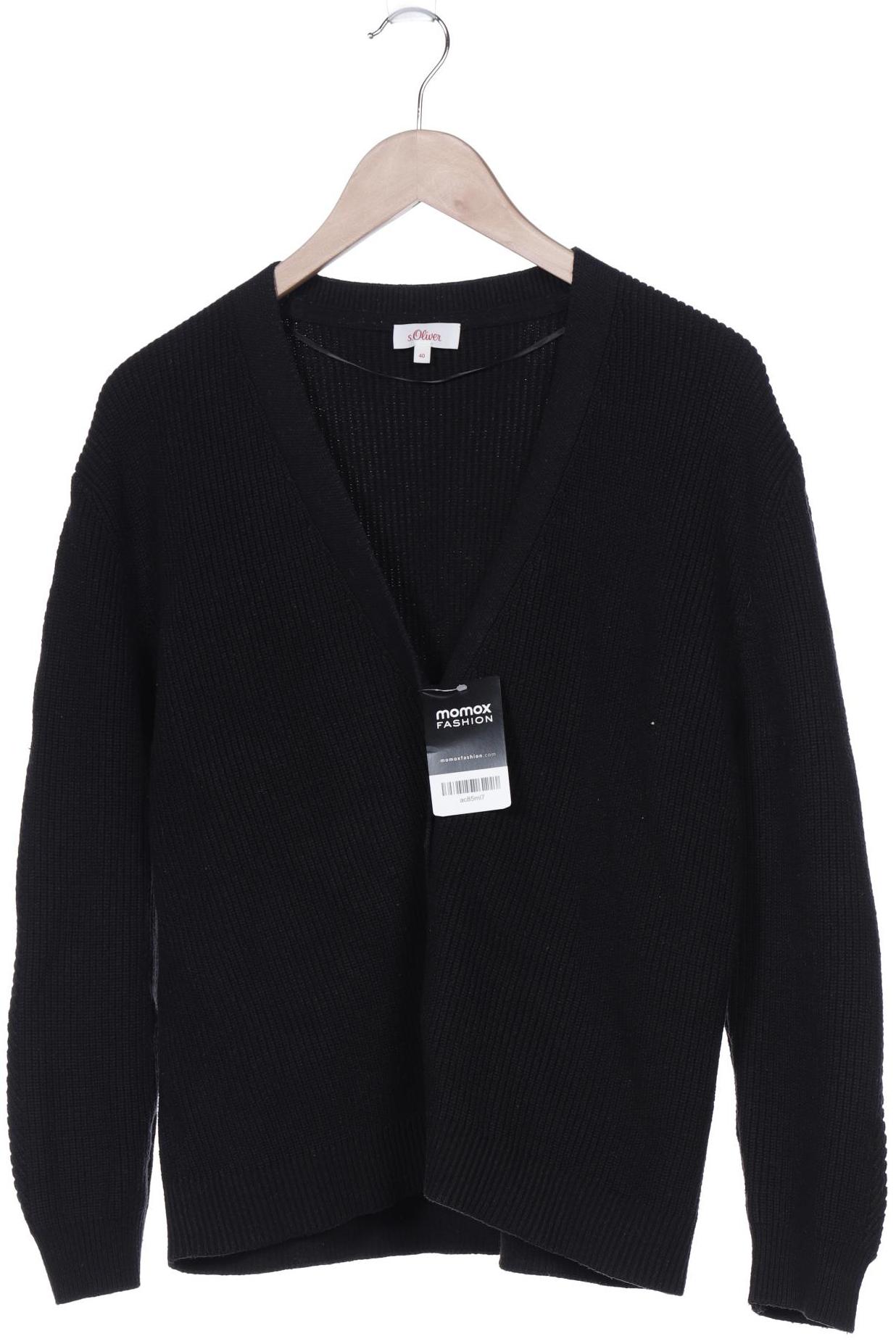 

s.Oliver Damen Strickjacke, schwarz, Gr. 40