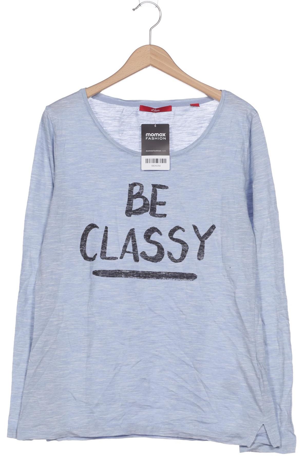 

s.Oliver Damen Langarmshirt, blau, Gr. 38