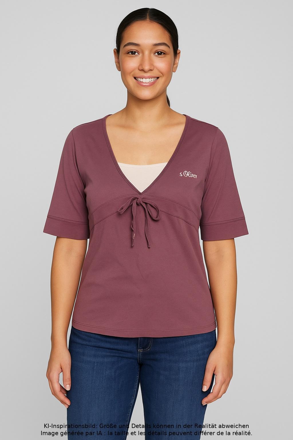 

s.Oliver Damen T-Shirt, flieder, Gr. 32