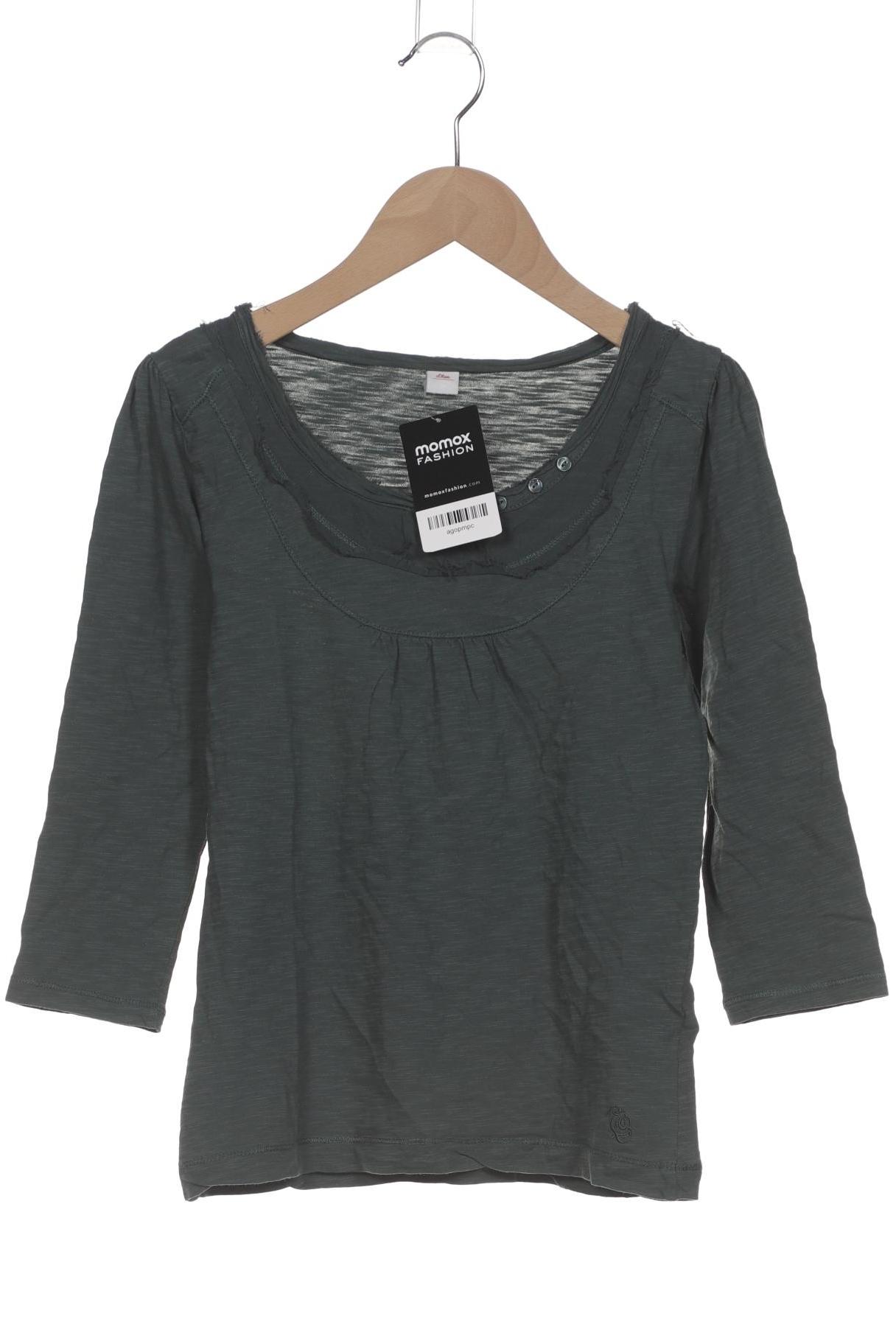

s.Oliver Damen Langarmshirt, grün, Gr. 34