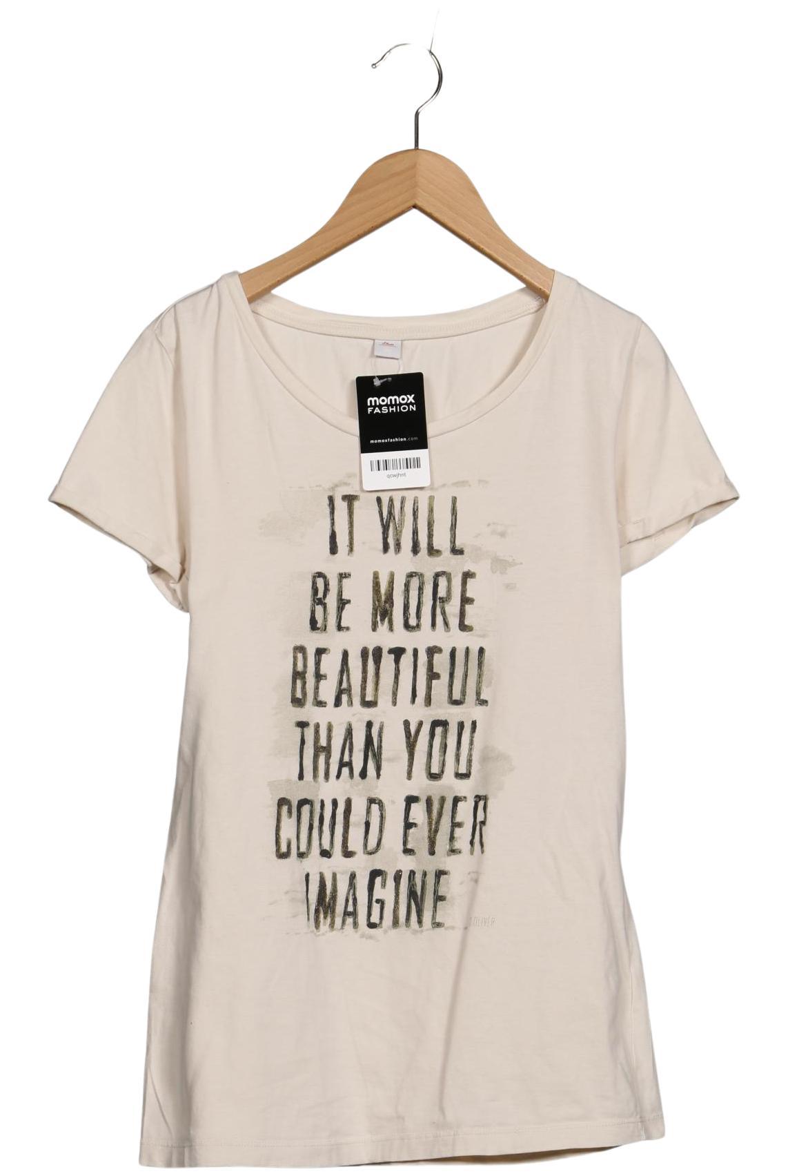 

s.Oliver Damen T-Shirt, cremeweiß, Gr. 40