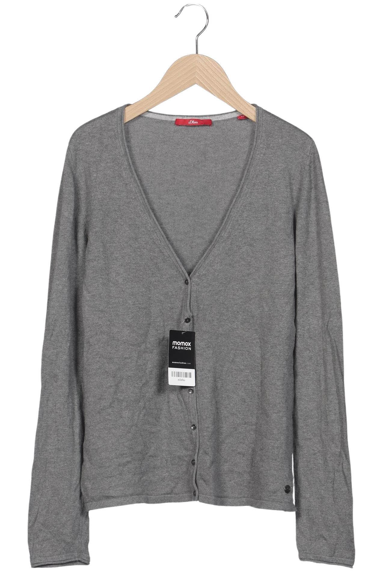 

s.Oliver Damen Strickjacke, grau, Gr. 40