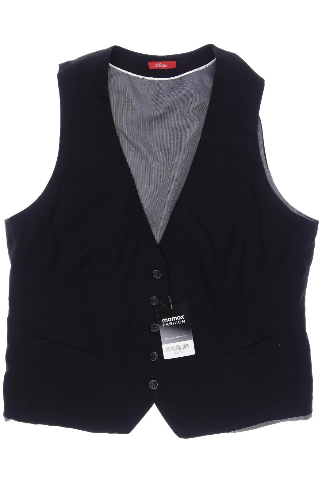 

s.Oliver Damen Weste, schwarz, Gr. 46