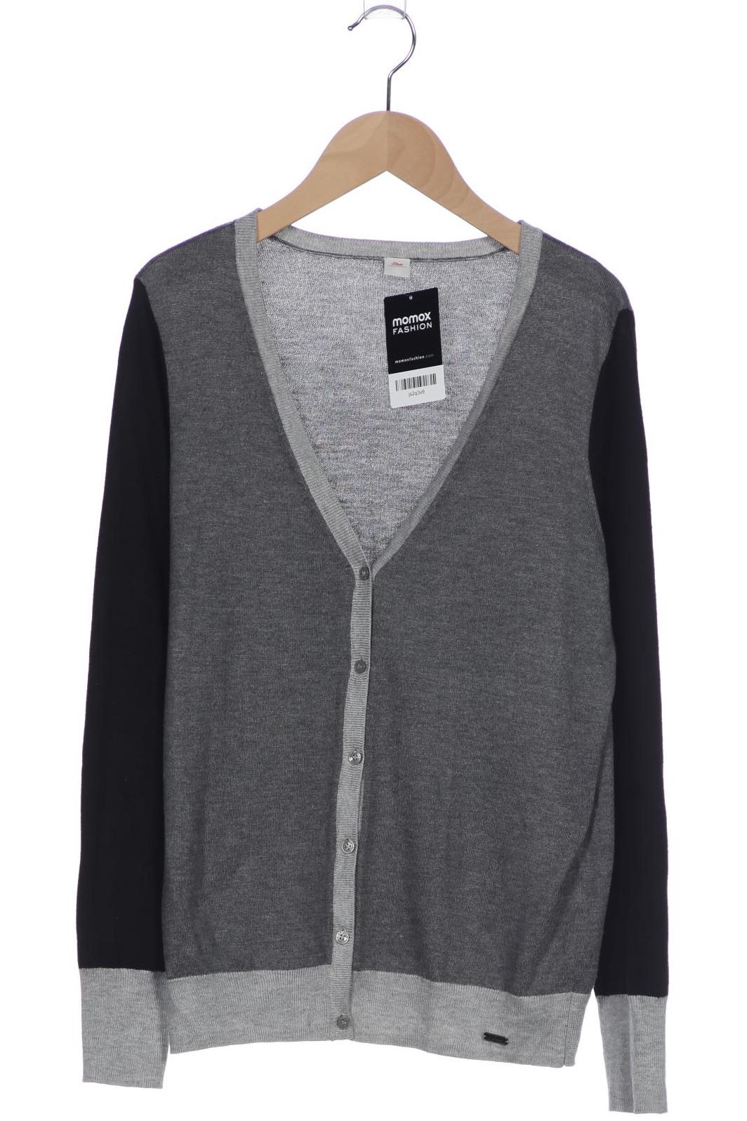 

s.Oliver Damen Strickjacke, grau, Gr. 38