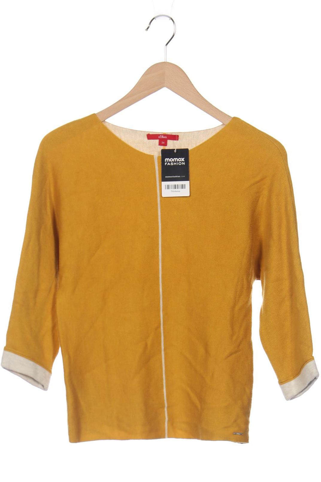 

s.Oliver Damen Pullover, gelb, Gr. 34