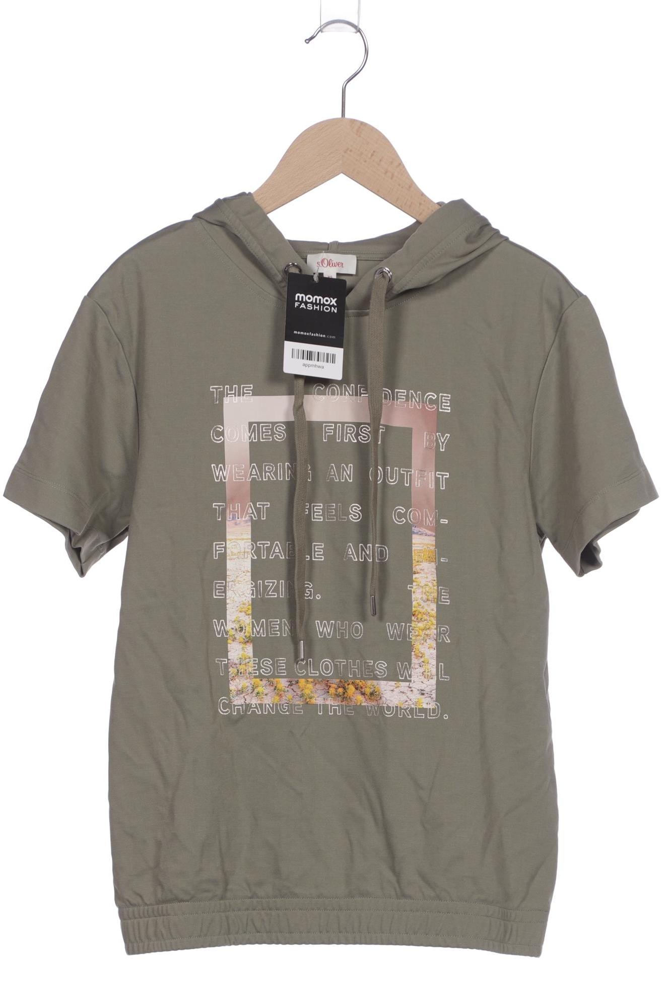 

s.Oliver Damen Kapuzenpullover, grün, Gr. 34