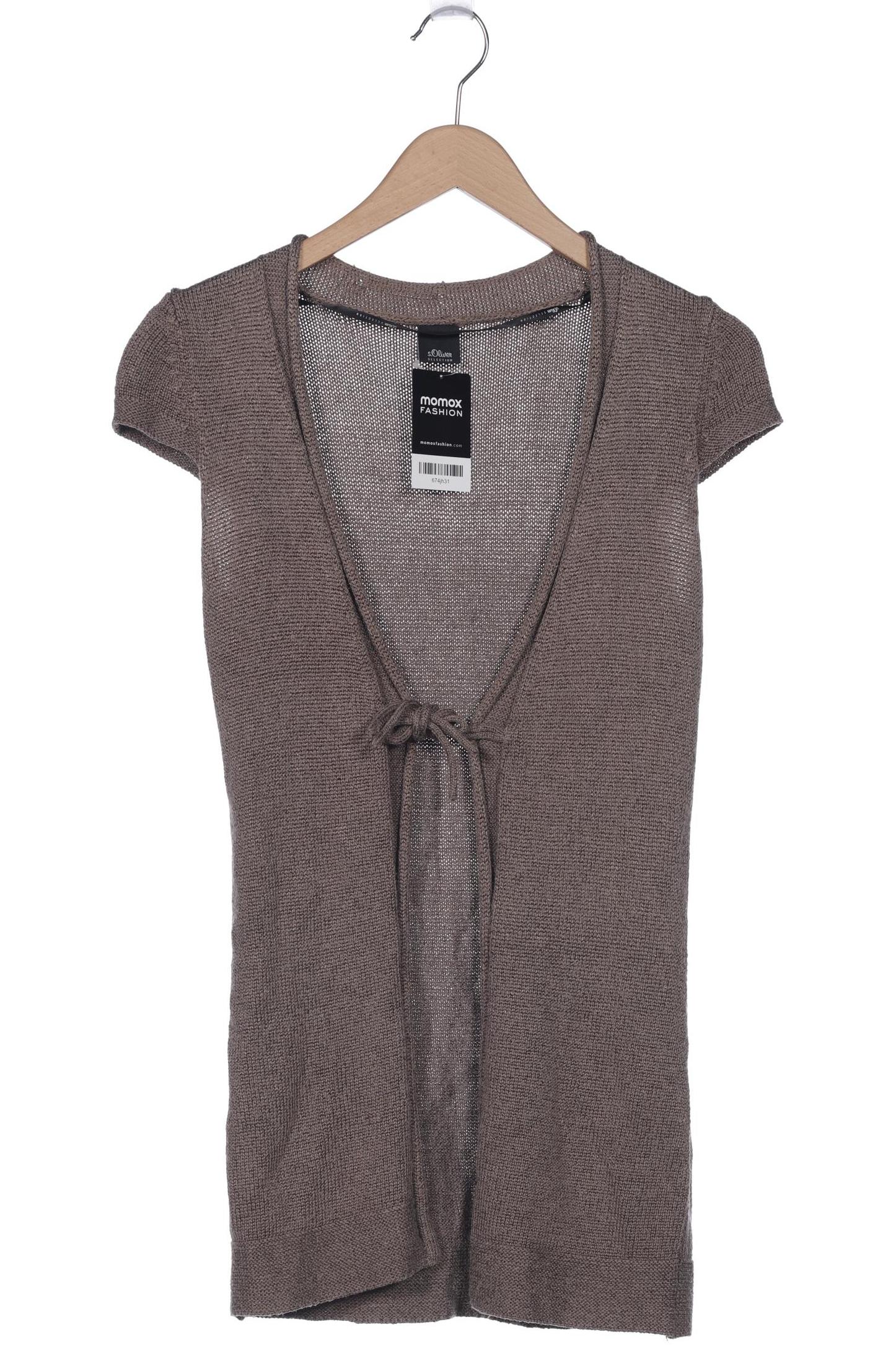 

s.Oliver Damen Strickjacke, braun, Gr. 34