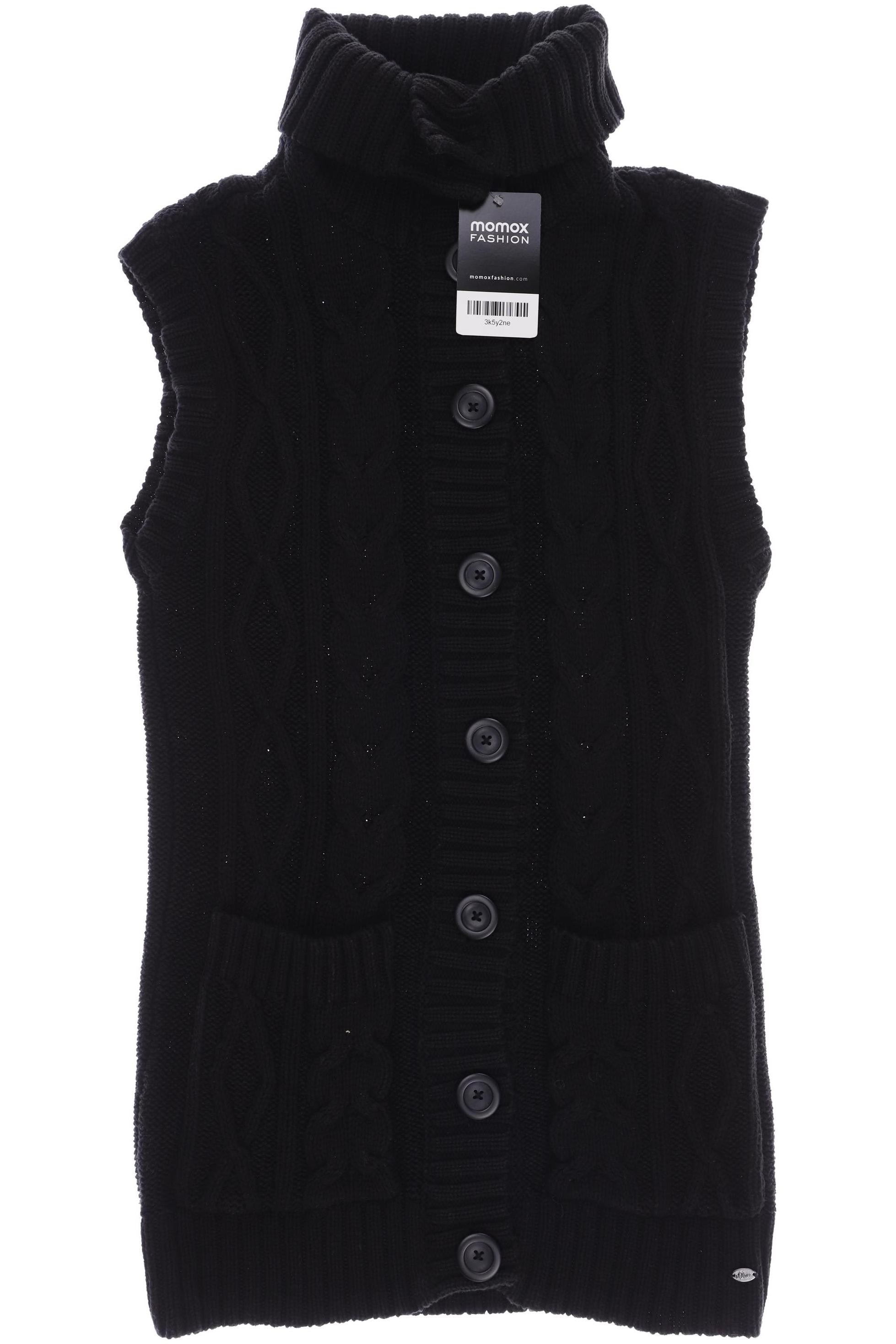

s.Oliver Damen Strickjacke, schwarz, Gr. 36