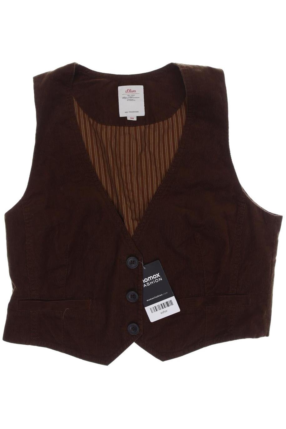 

s.Oliver Damen Weste, braun, Gr. 40