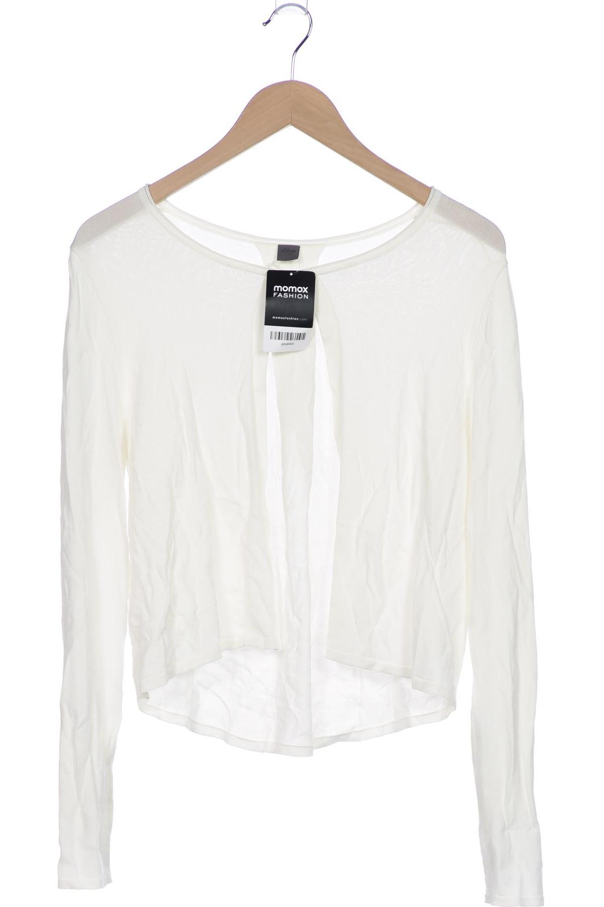 

s.Oliver Damen Strickjacke, weiß, Gr. 42