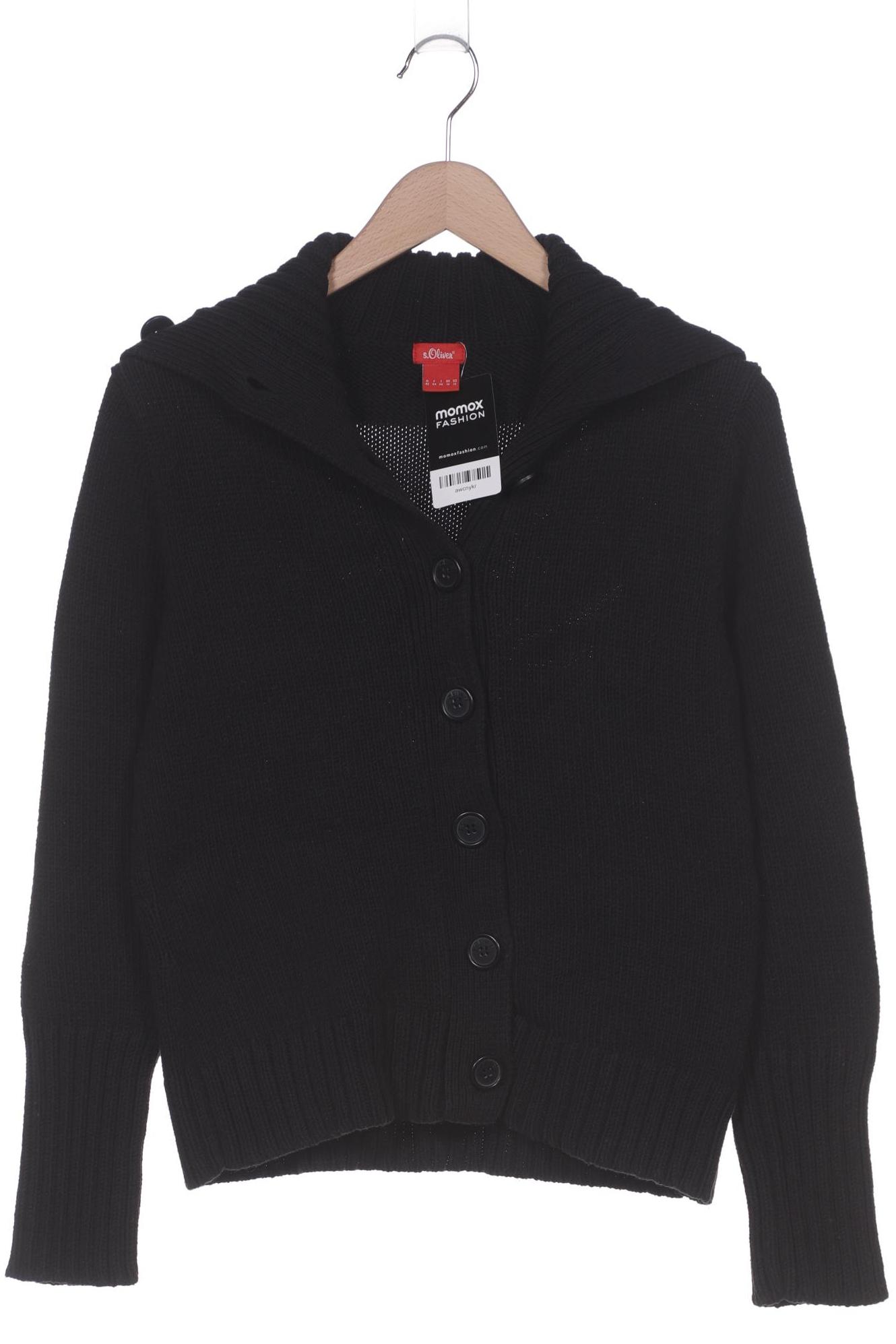 

s.Oliver Damen Strickjacke, schwarz, Gr. 42