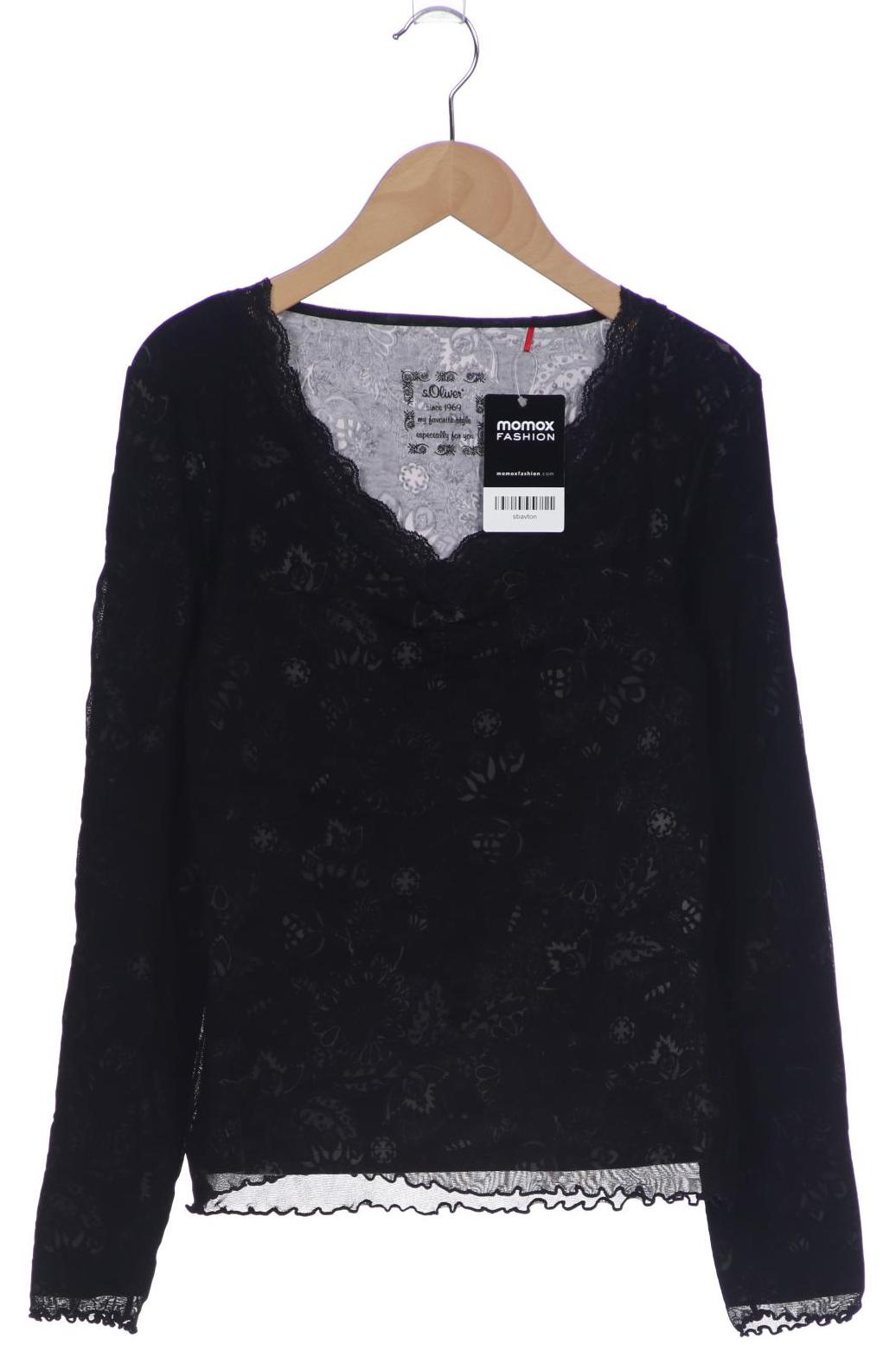

s.Oliver Damen Langarmshirt, schwarz, Gr. 34