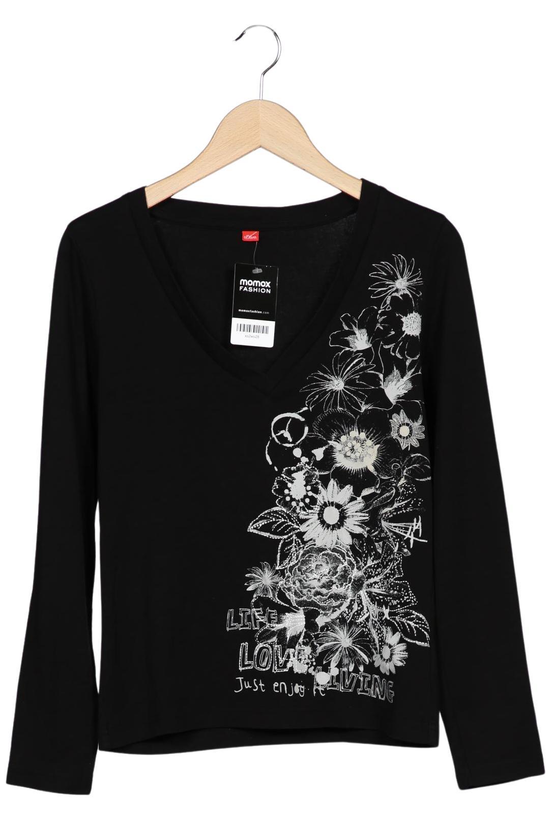 

s.Oliver Damen Langarmshirt, schwarz, Gr. 40