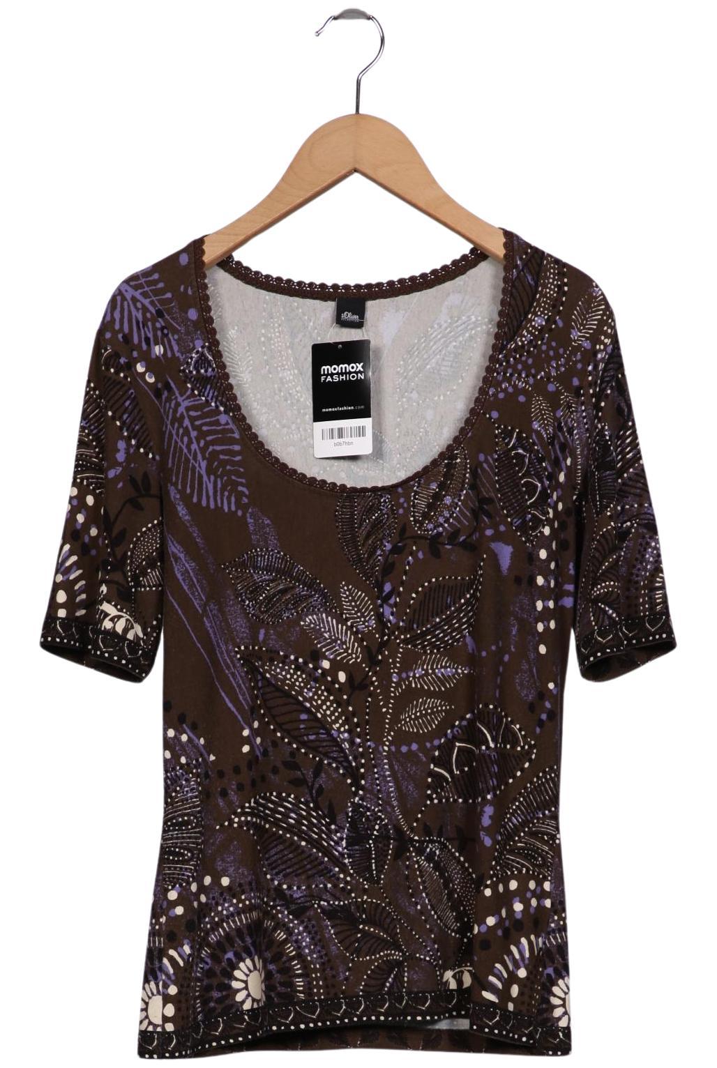 

s.Oliver Damen T-Shirt, braun, Gr. 38