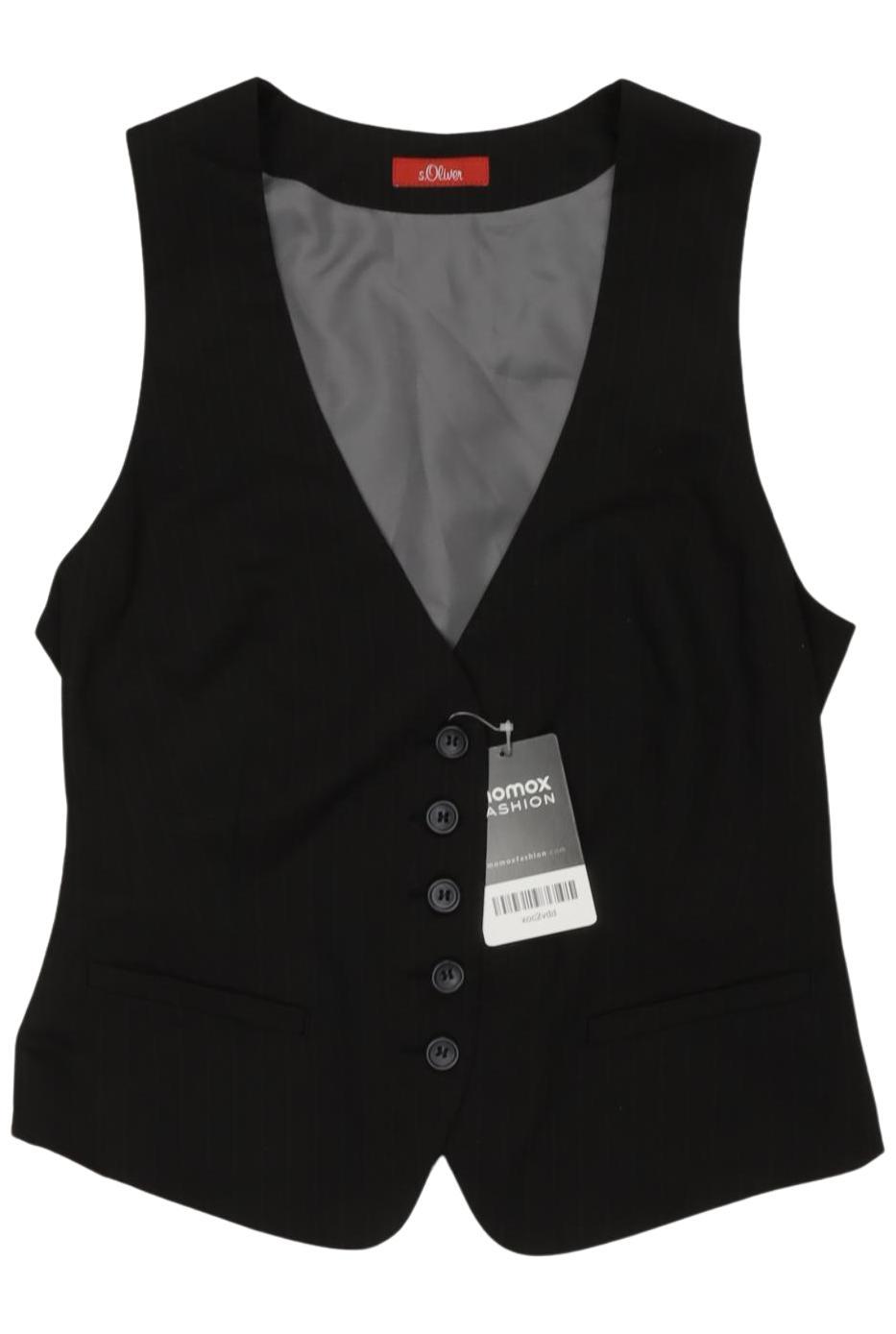 

s.Oliver Damen Weste, schwarz, Gr. 34