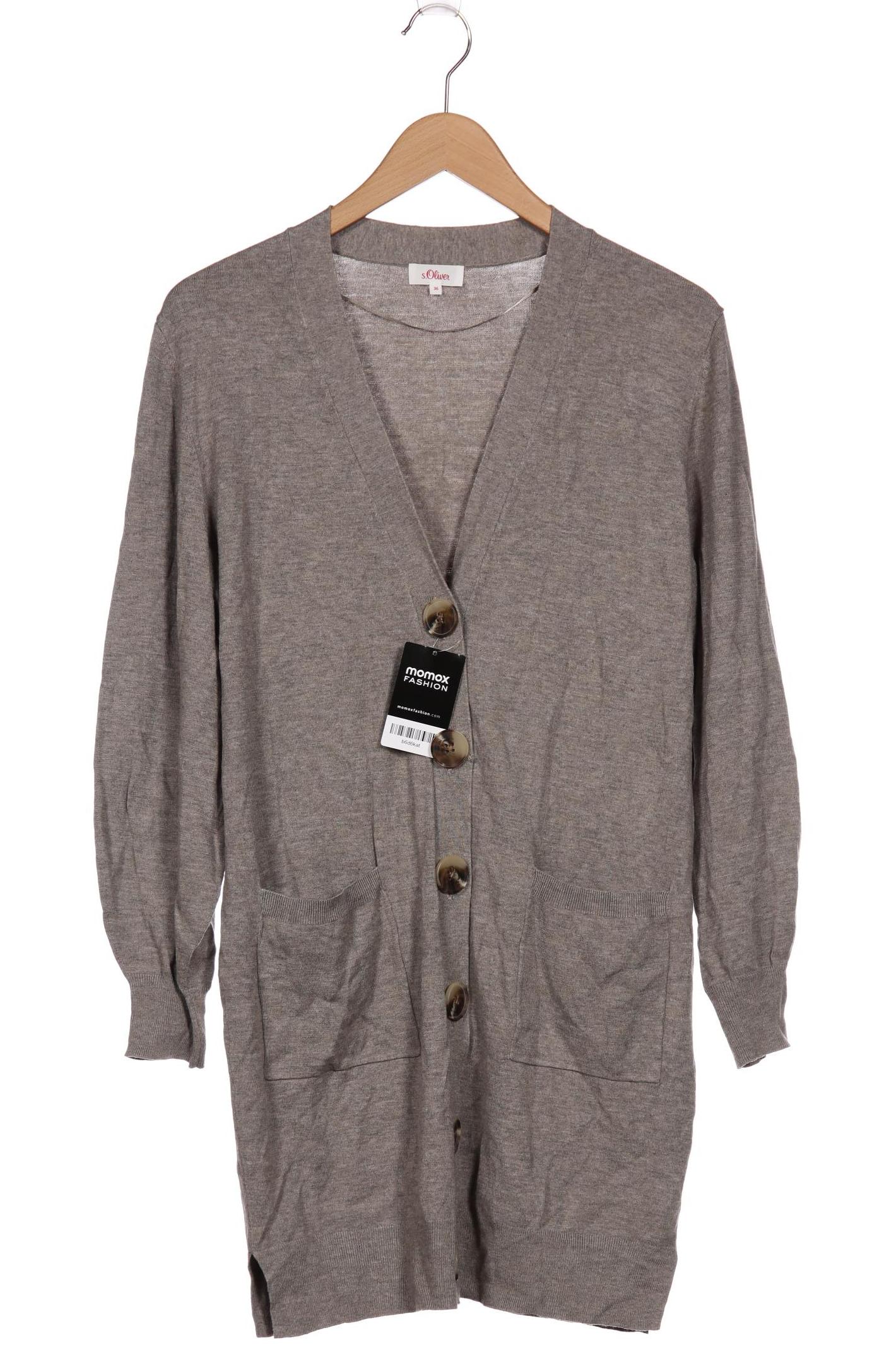 

s.Oliver Damen Strickjacke, grau, Gr. 36