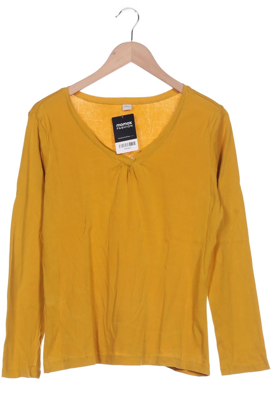 

s.Oliver Damen Langarmshirt, gelb, Gr. 42