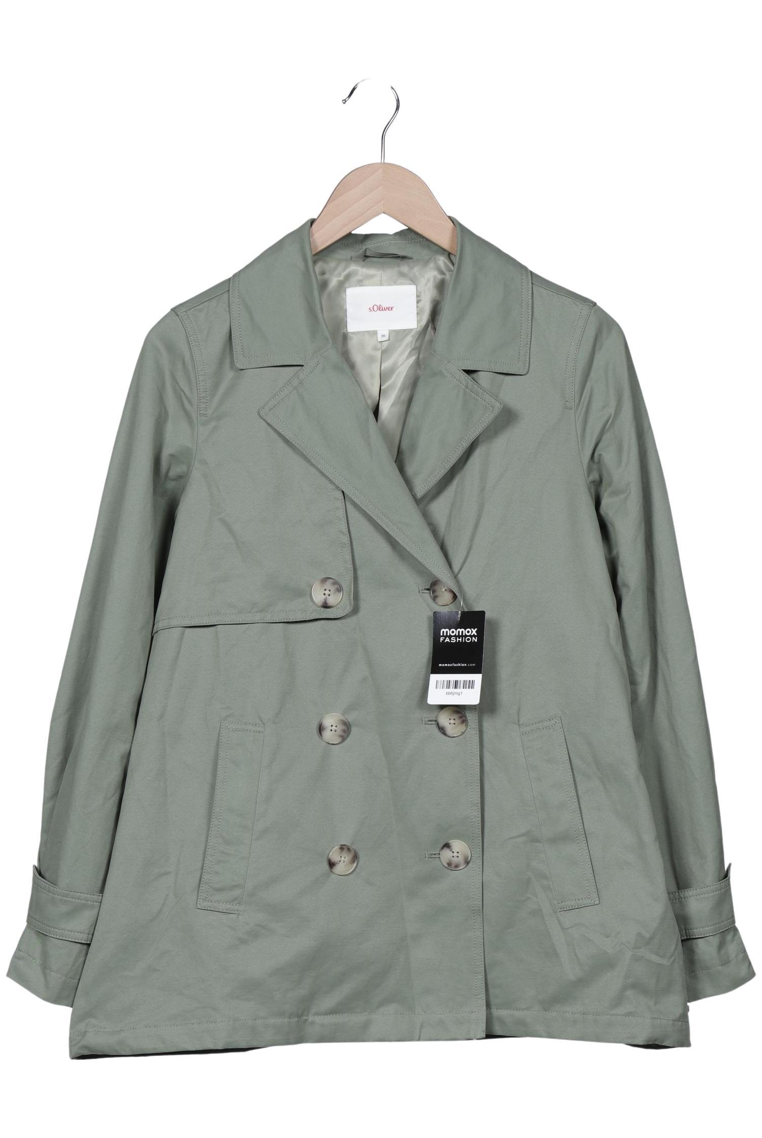 

s.Oliver Damen Mantel, grün, Gr. 36