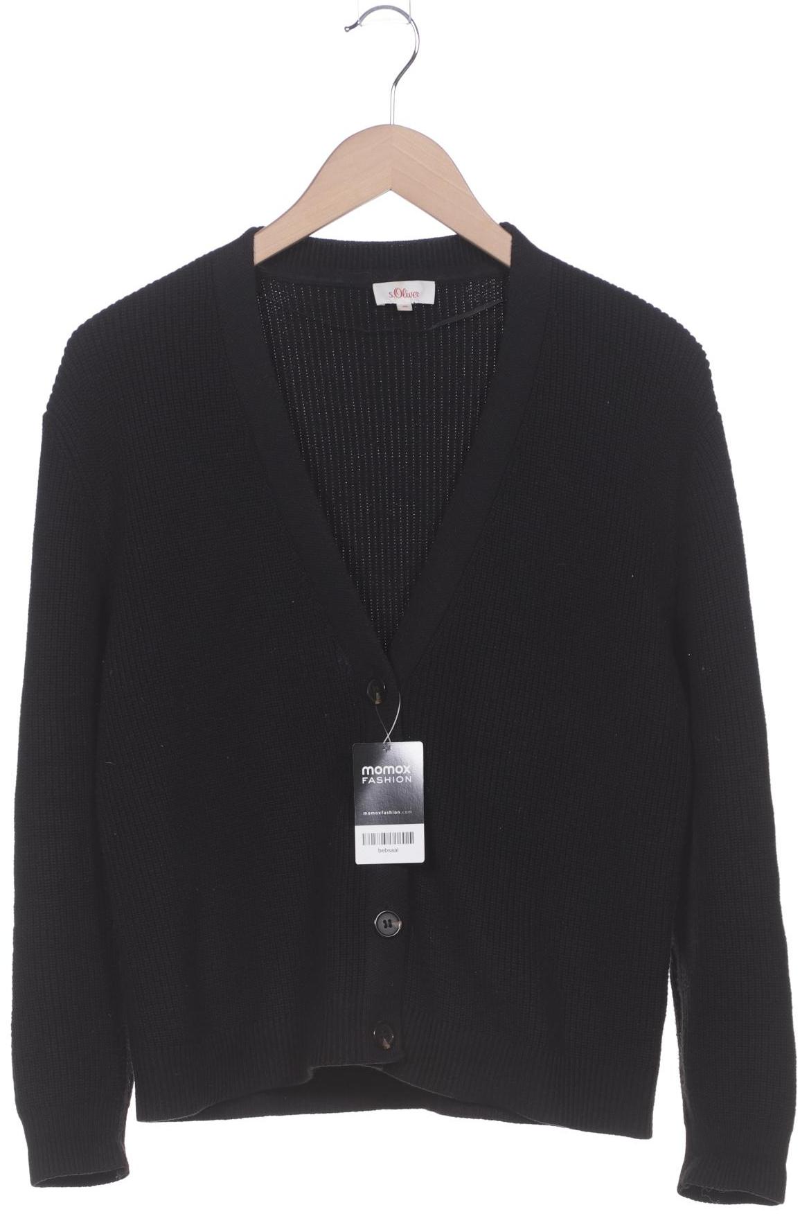 

s.Oliver Damen Strickjacke, schwarz, Gr. 36
