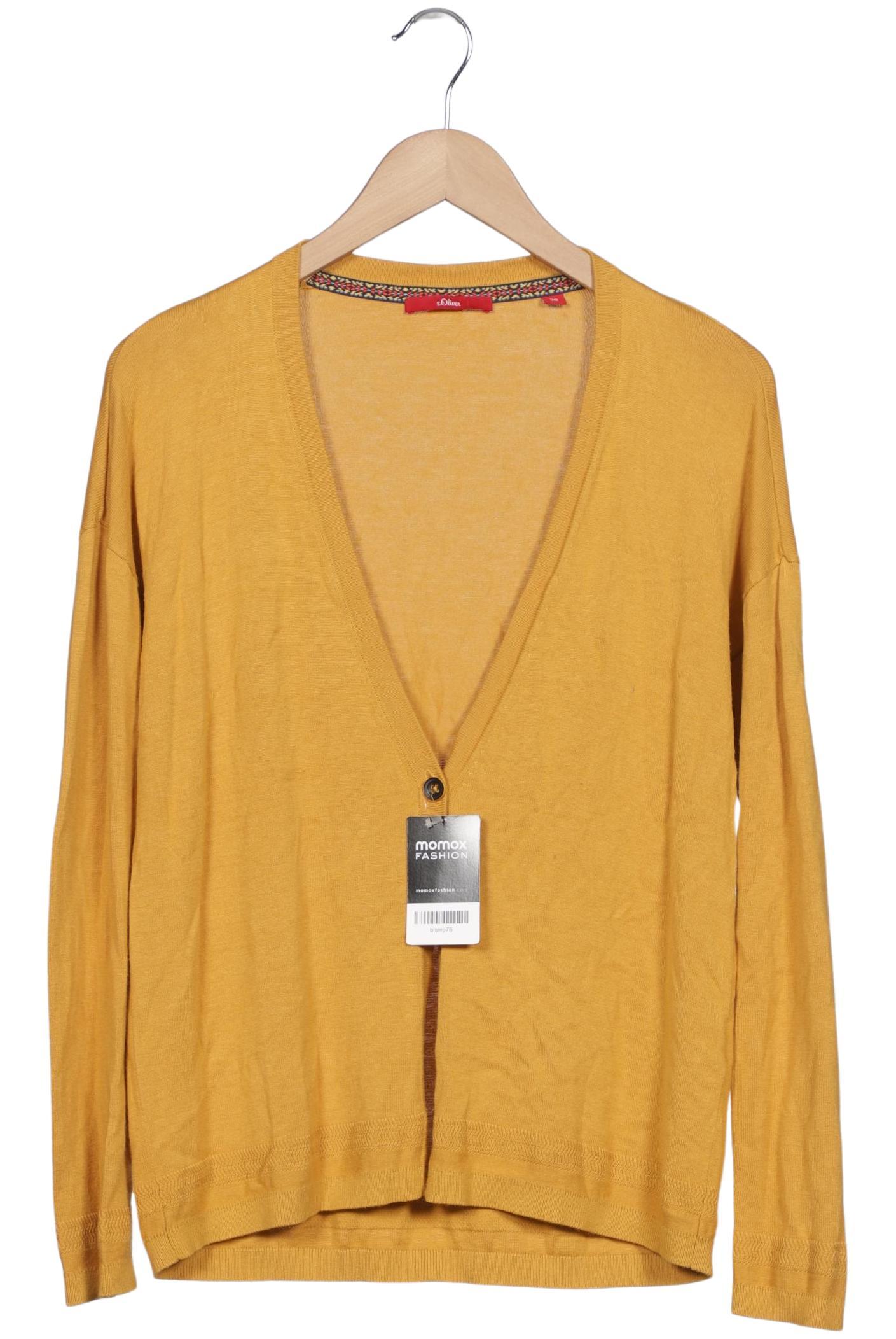 

s.Oliver Damen Strickjacke, gelb, Gr. 36