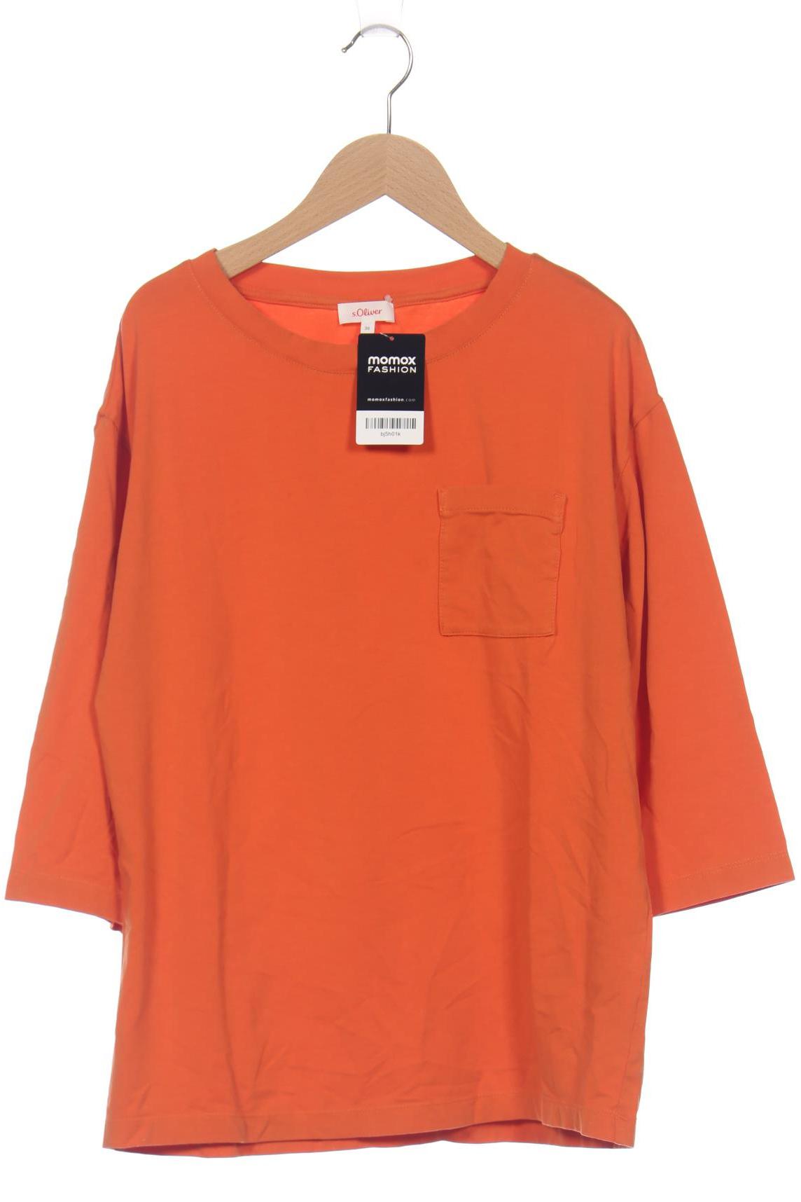 

s.Oliver Damen Langarmshirt, orange, Gr. 38