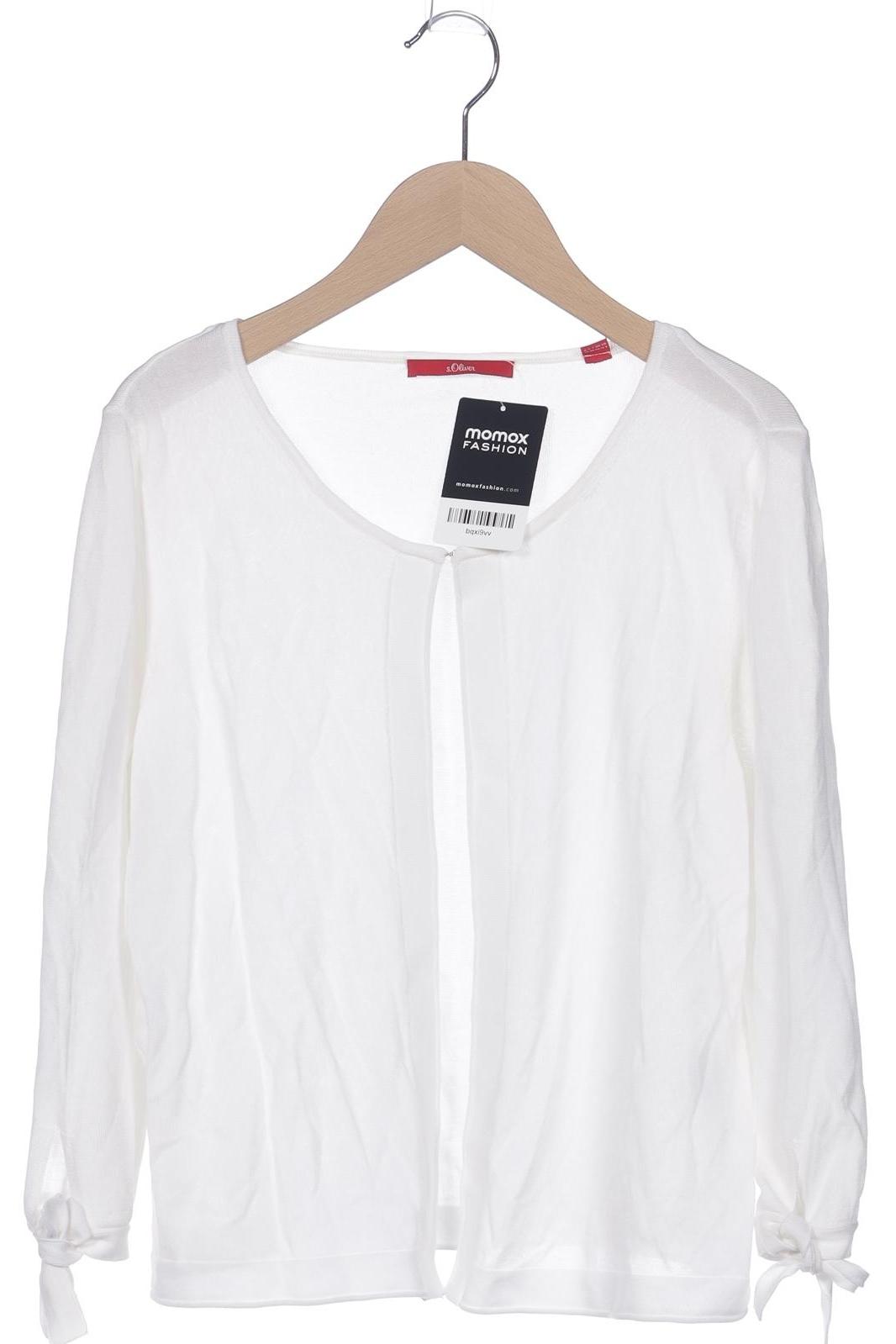 

s.Oliver Damen Strickjacke, weiß, Gr. 38