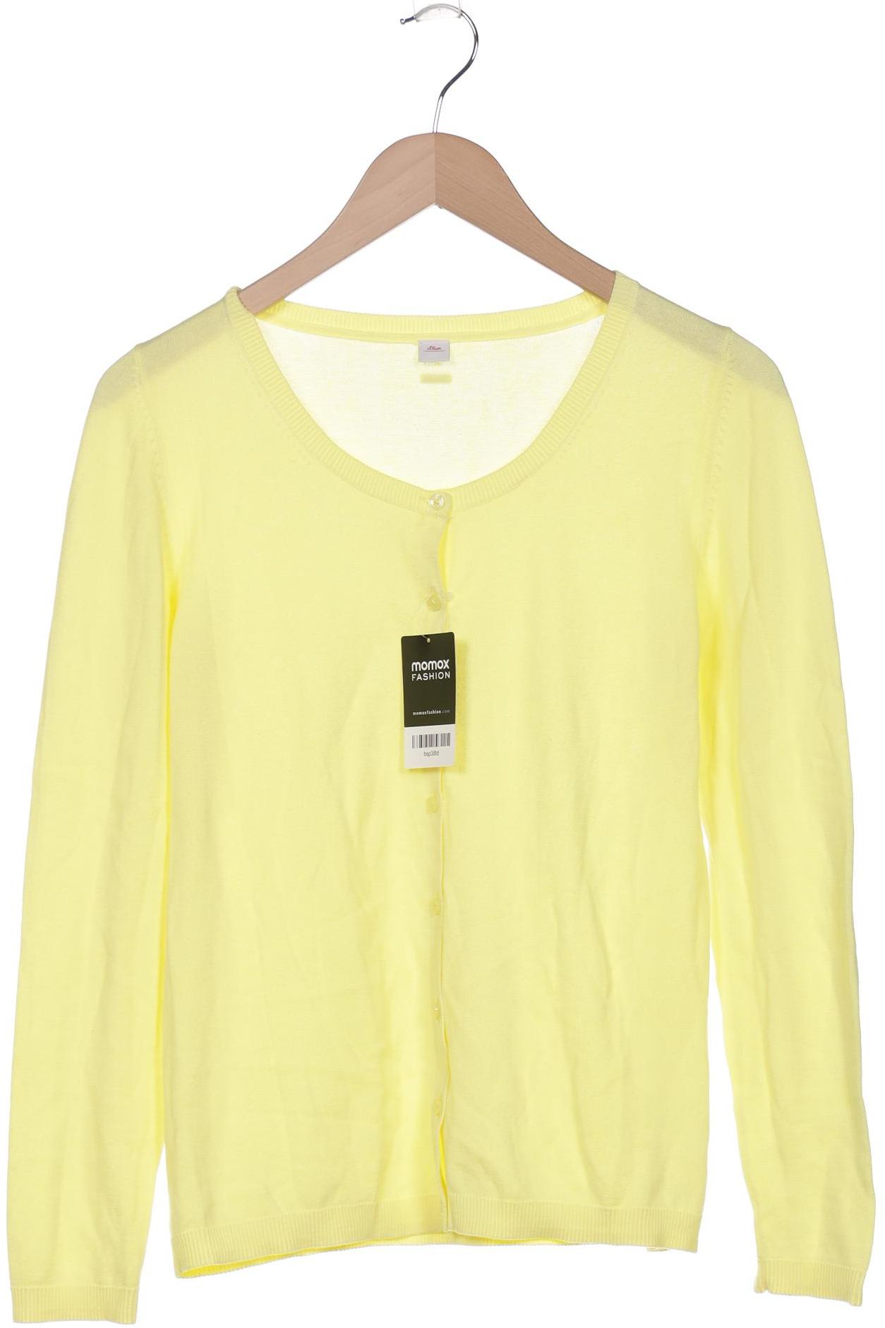 

s.Oliver Damen Strickjacke, gelb, Gr. 38