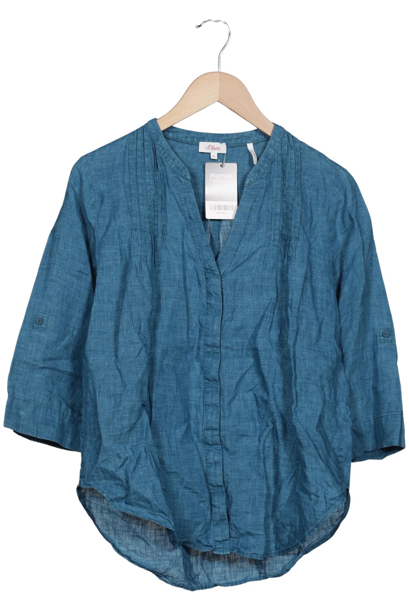 

s.Oliver Damen Bluse, blau, Gr. 40