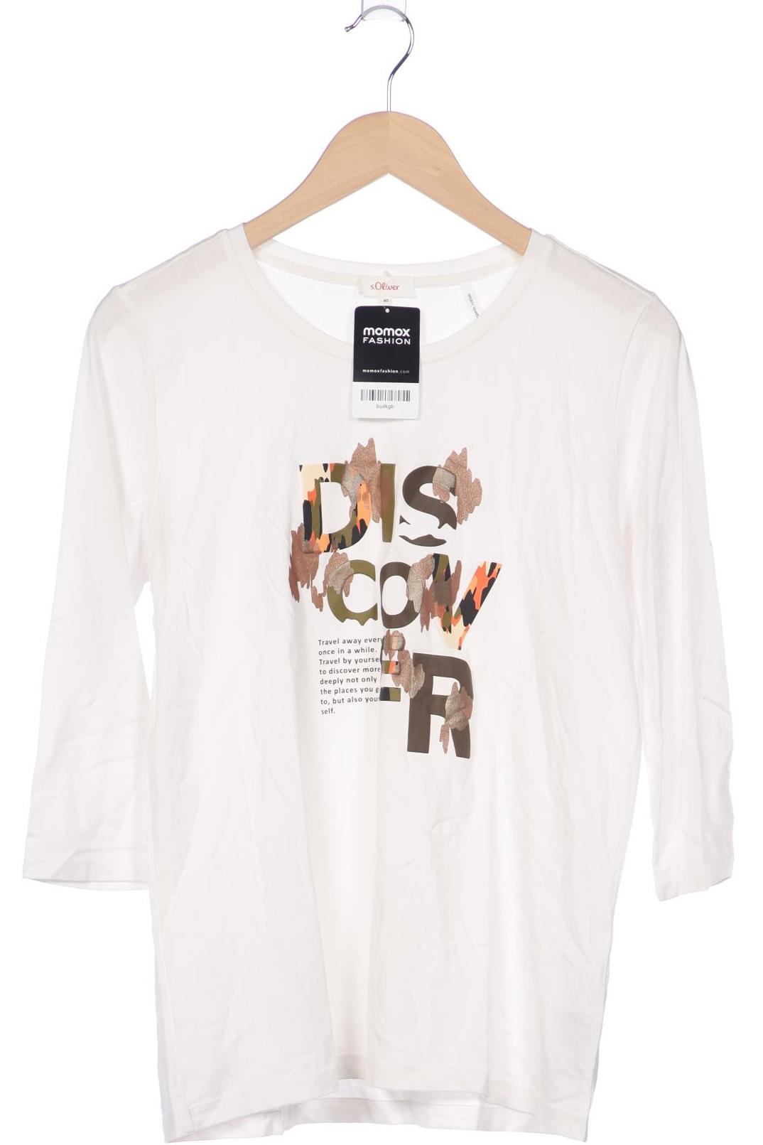 

s.Oliver Damen Langarmshirt, weiß, Gr. 40