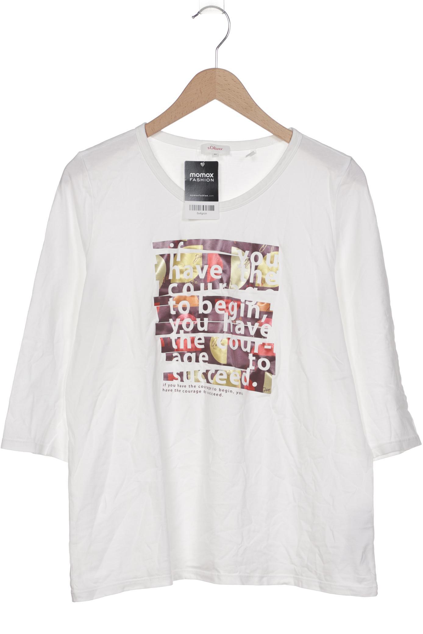 

s.Oliver Damen Langarmshirt, weiß, Gr. 44