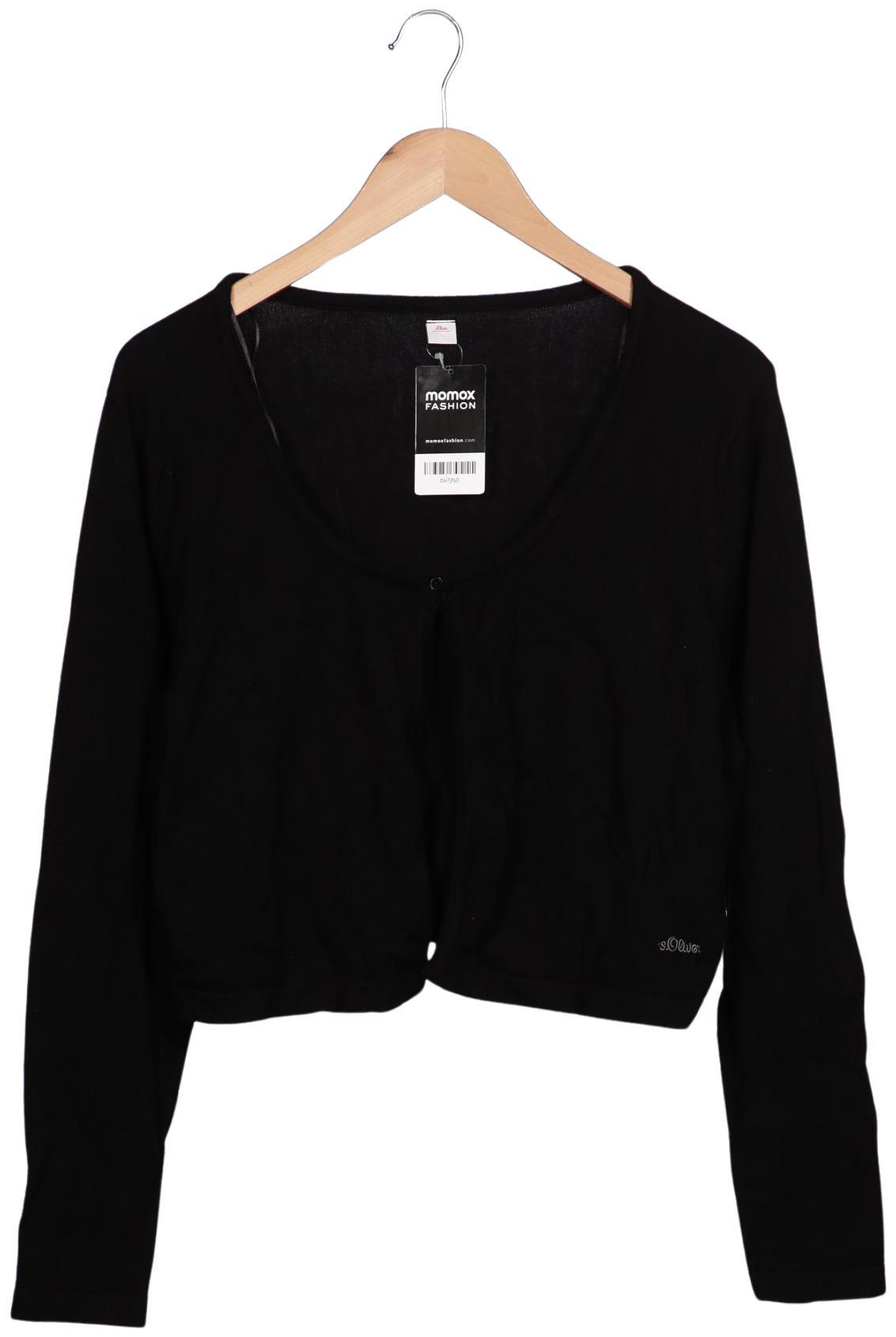 

s.Oliver Damen Strickjacke, schwarz, Gr. 48