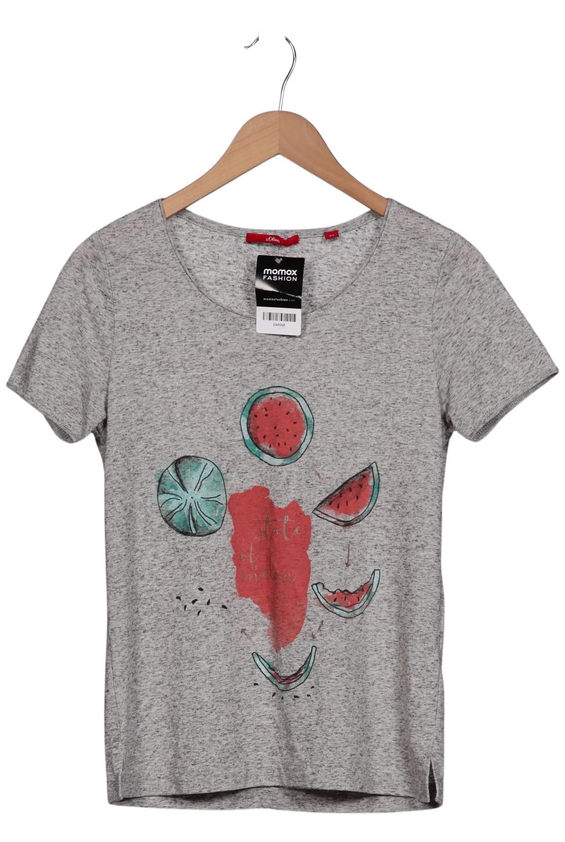 

s.Oliver Damen T-Shirt, grau, Gr. 34