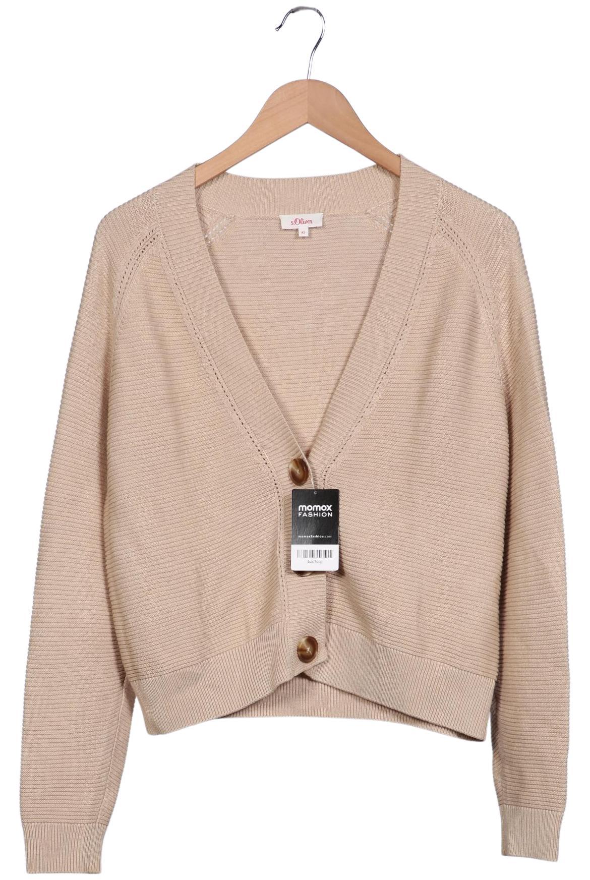 

s.Oliver Damen Strickjacke, beige, Gr. 34