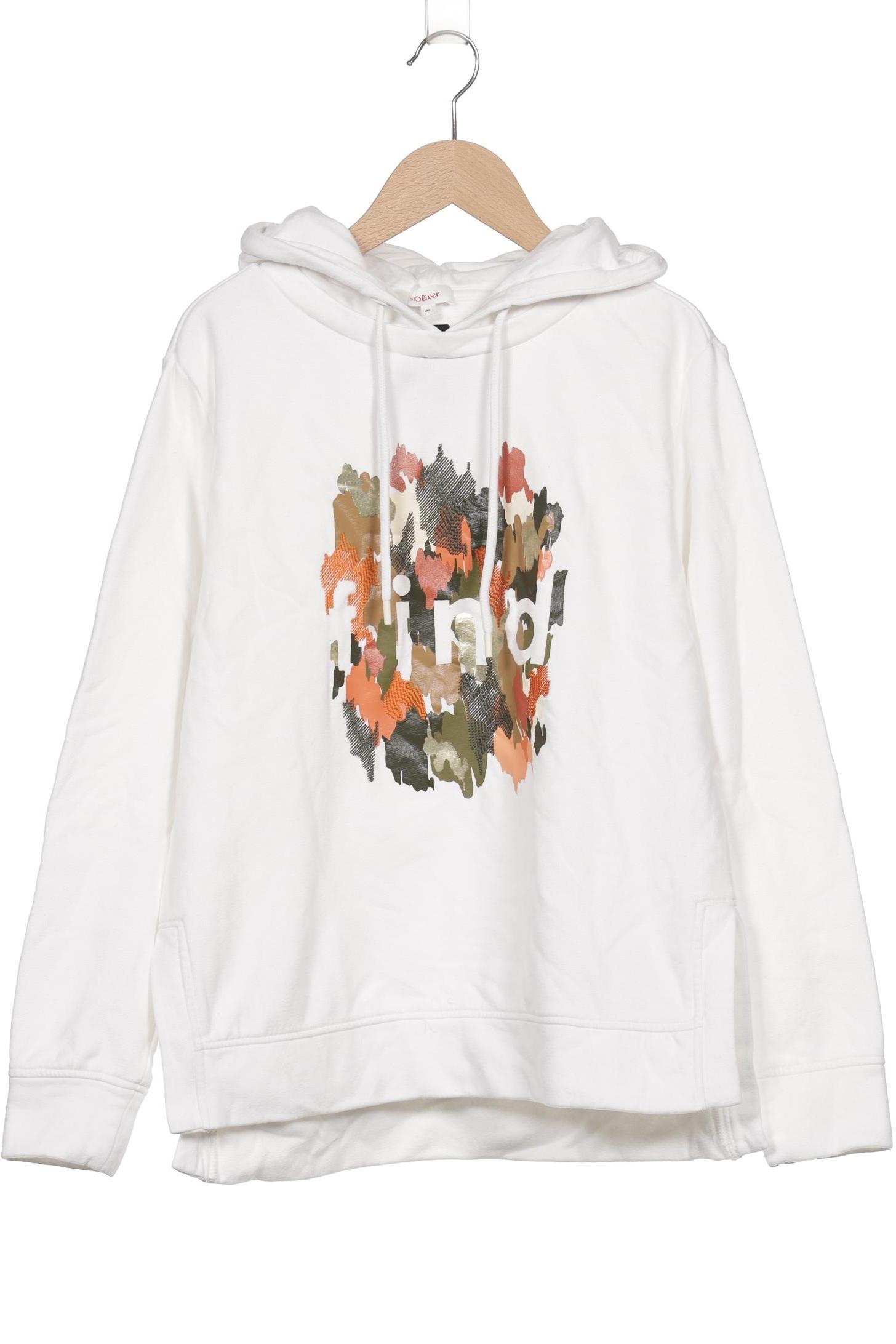 

s.Oliver Damen Kapuzenpullover, weiß, Gr. 34
