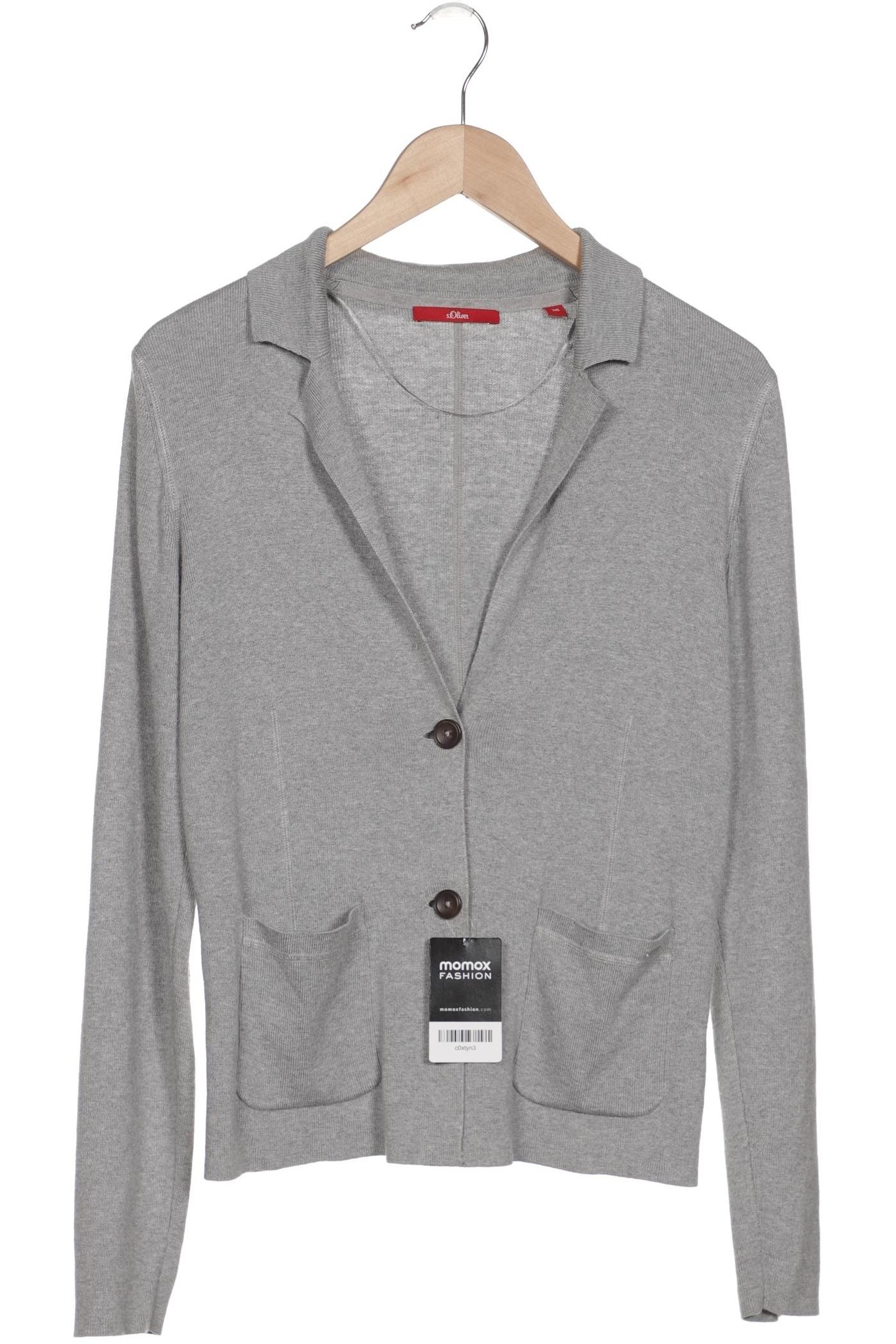 

s.Oliver Damen Strickjacke, grau, Gr. 38