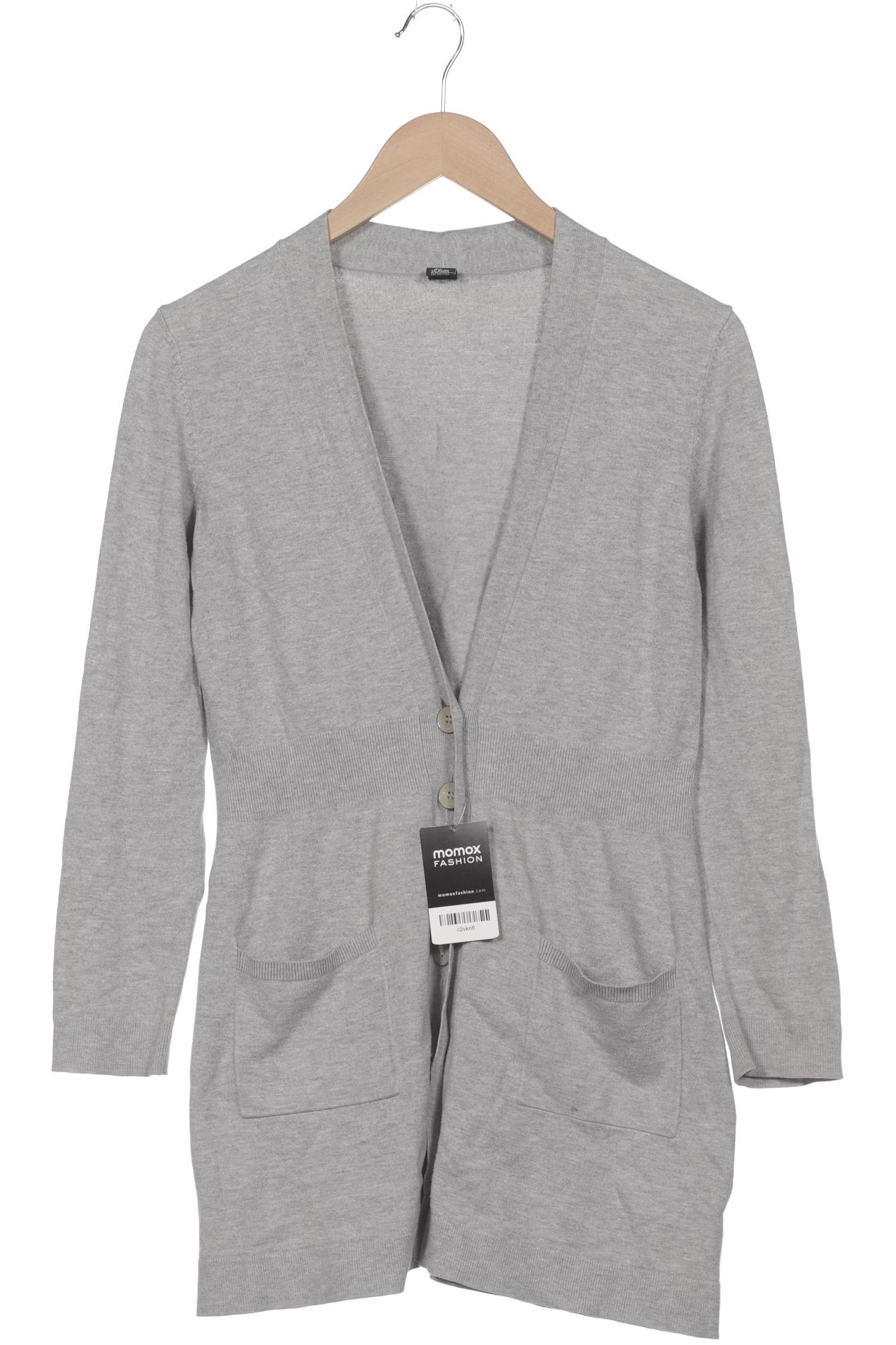 

s.Oliver Damen Strickjacke, grau, Gr. 38