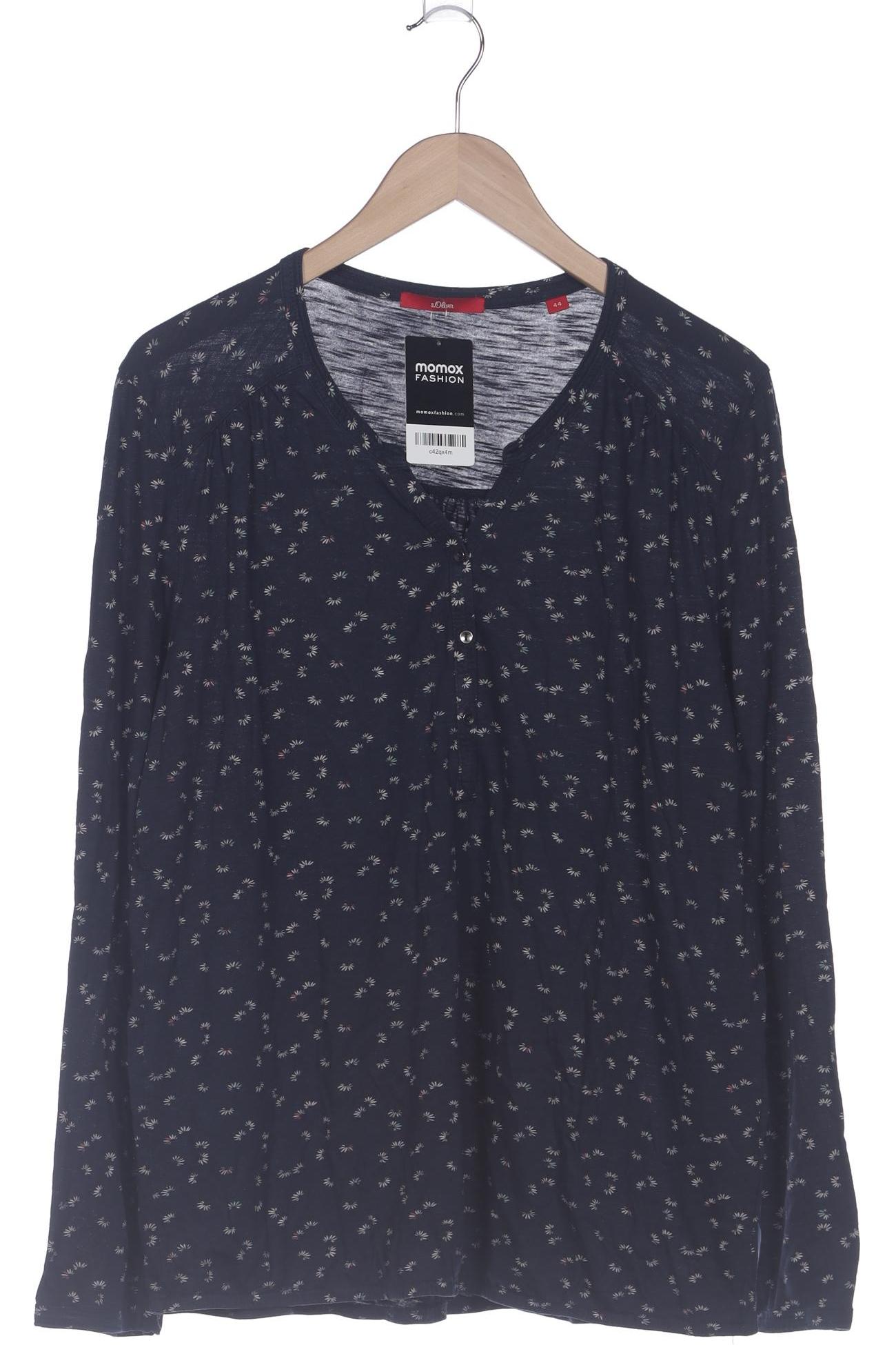 

s.Oliver Damen Langarmshirt, marineblau, Gr. 44