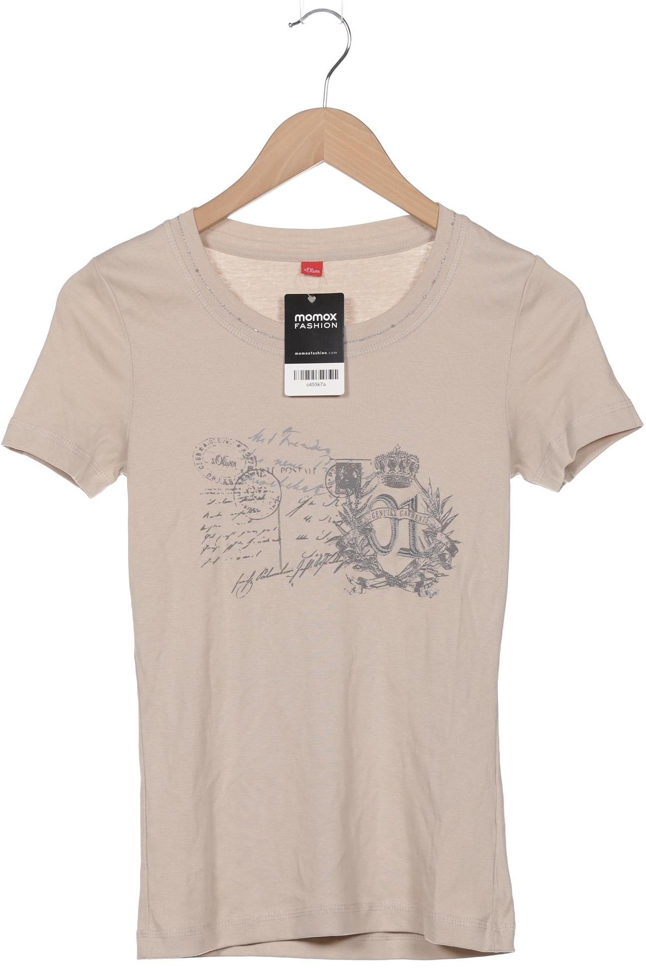 

s.Oliver Damen T-Shirt, beige, Gr. 34