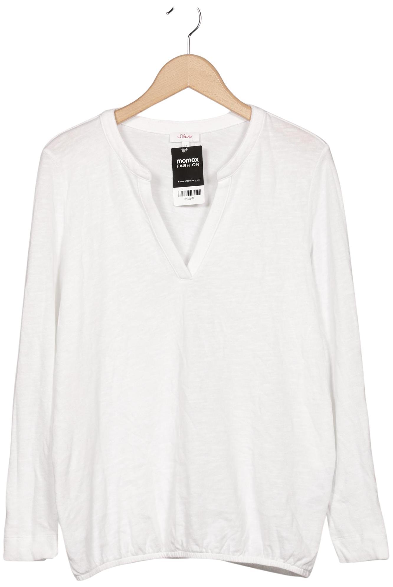 

s.Oliver Damen Langarmshirt, weiß, Gr. 40