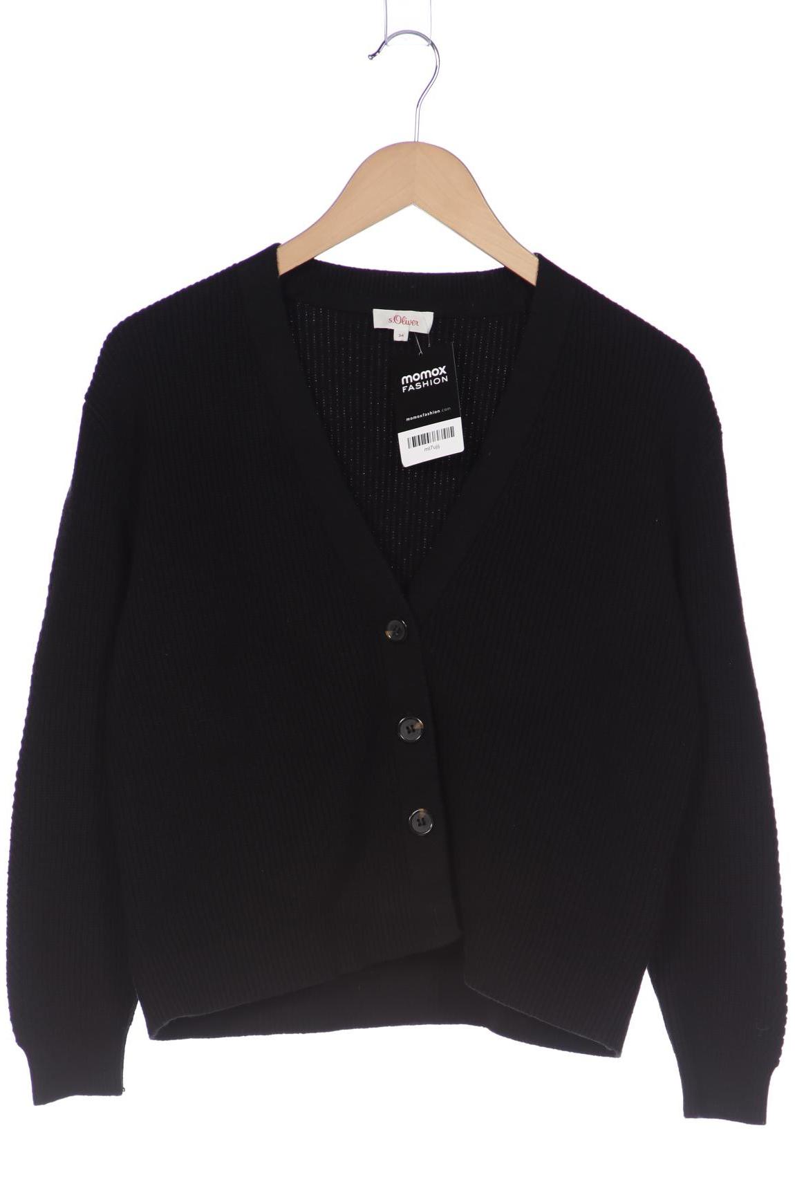 

s.Oliver Damen Strickjacke, schwarz, Gr. 34
