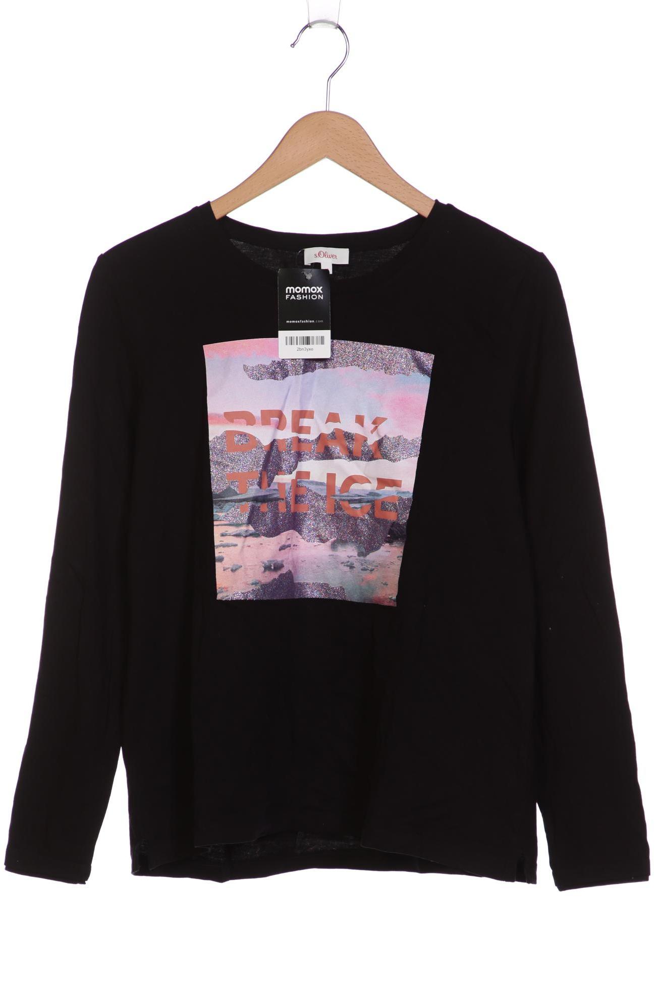 

s.Oliver Damen Langarmshirt, schwarz, Gr. 42