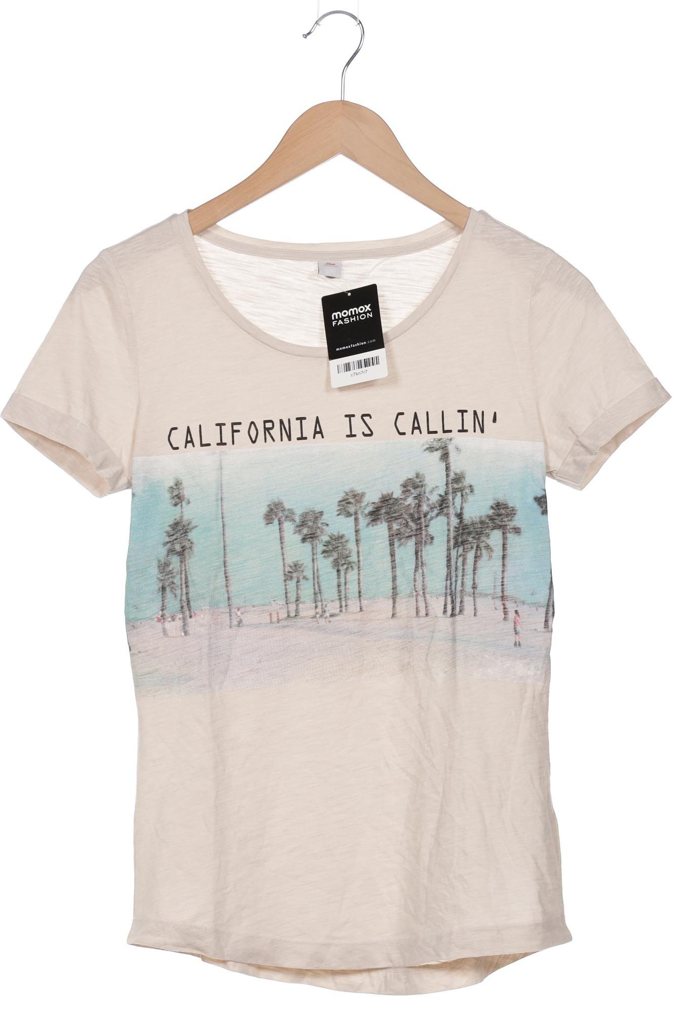 

s.Oliver Damen T-Shirt, beige, Gr. 38
